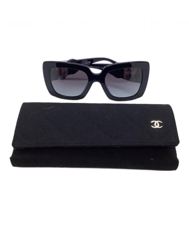 CHANEL スクエア型サングラス ブラック　未使用品　シャネル 中古・古着通販】CHANEL (シャネル) スクエアサングラス ブラック