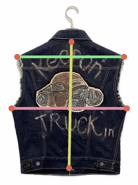 中古・古着通販】LEVI'S (リーバイス) デニムベスト インディゴ サイズ