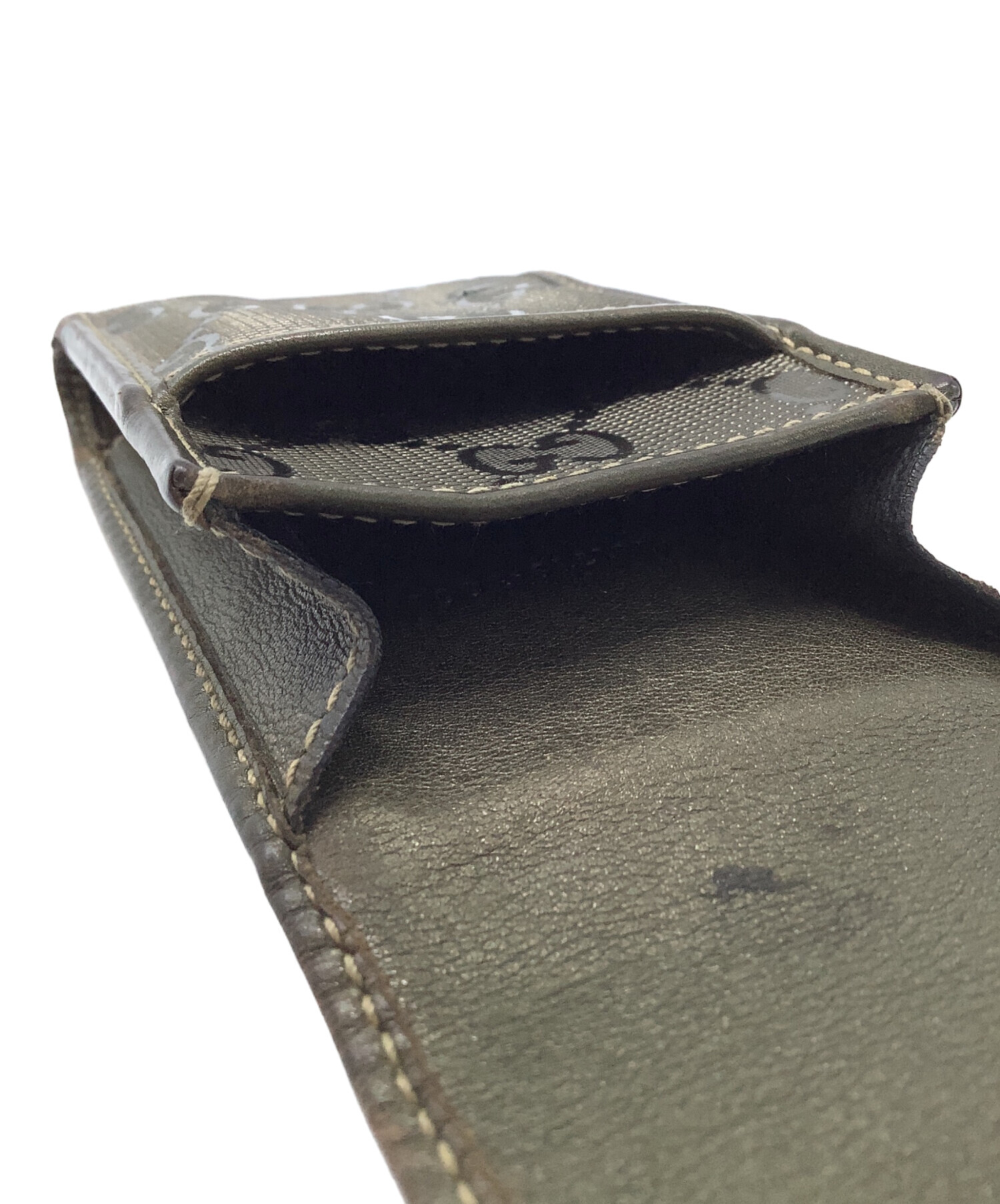 GUCCI グッチ オールドグッチ シガレットケース 未使用品 中古・古着通販】GUCCI (グッチ) シガレットケース オリーブ｜ブランド