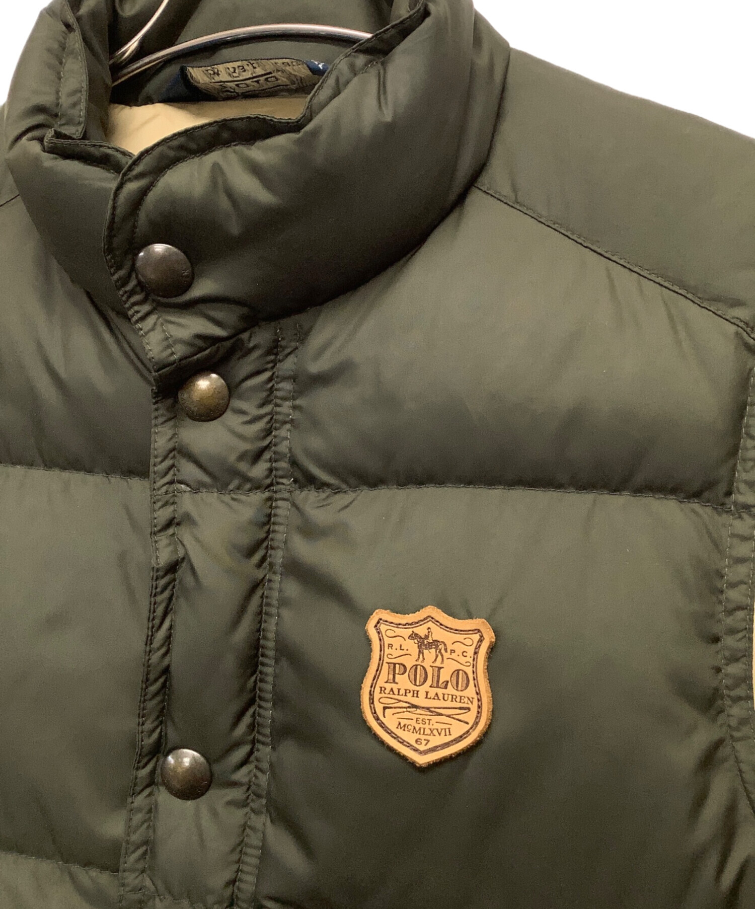 Polo Ralph Lauren オリーブ ダウンベスト M 中古・古着通販】POLO RALPH LAUREN (ポロ・ラルフローレン) ダウン