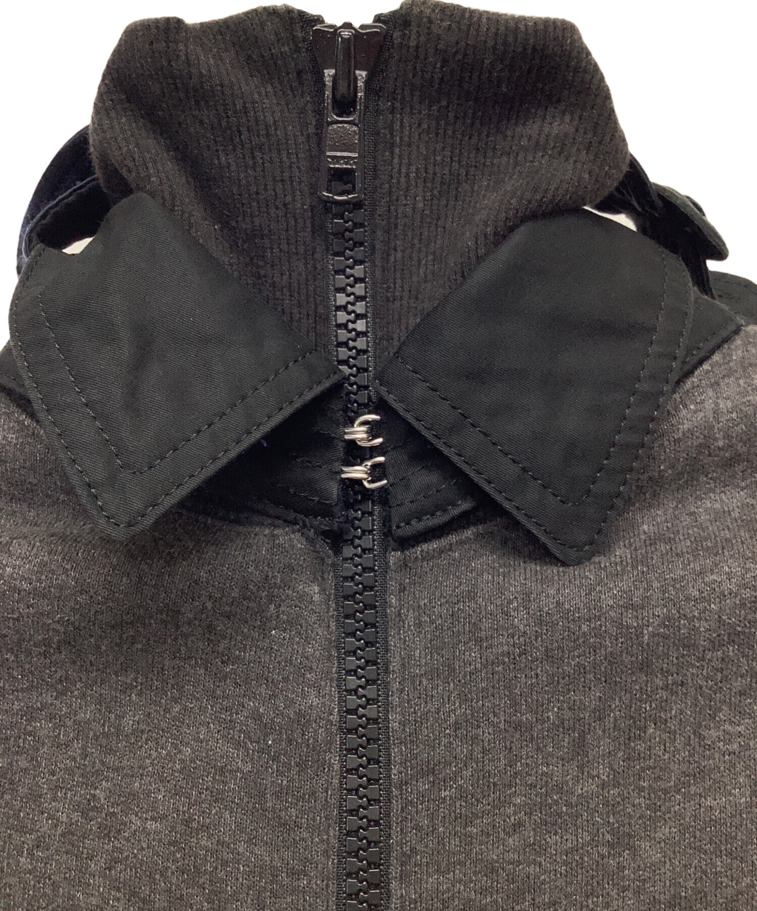 Sacai グレー ジッパー付き カジュアルジャケット 中古・古着通販】sacai (サカイ) ジップアップジャケット ブラウン