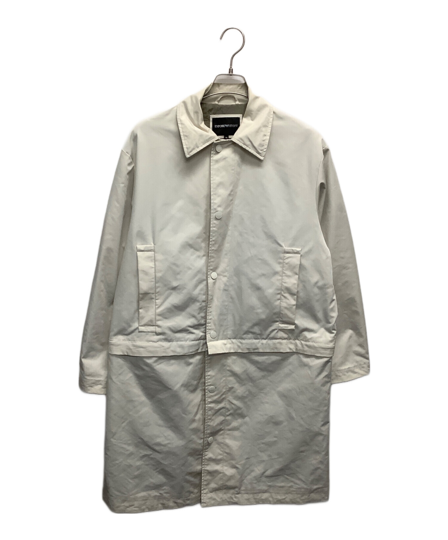 【美品】Emporio Armani エンポリオアルマーニ　ノーカラーコート 中古・古着通販】EMPORIO ARMANI (エンポリオアルマーニ) ステンカラー