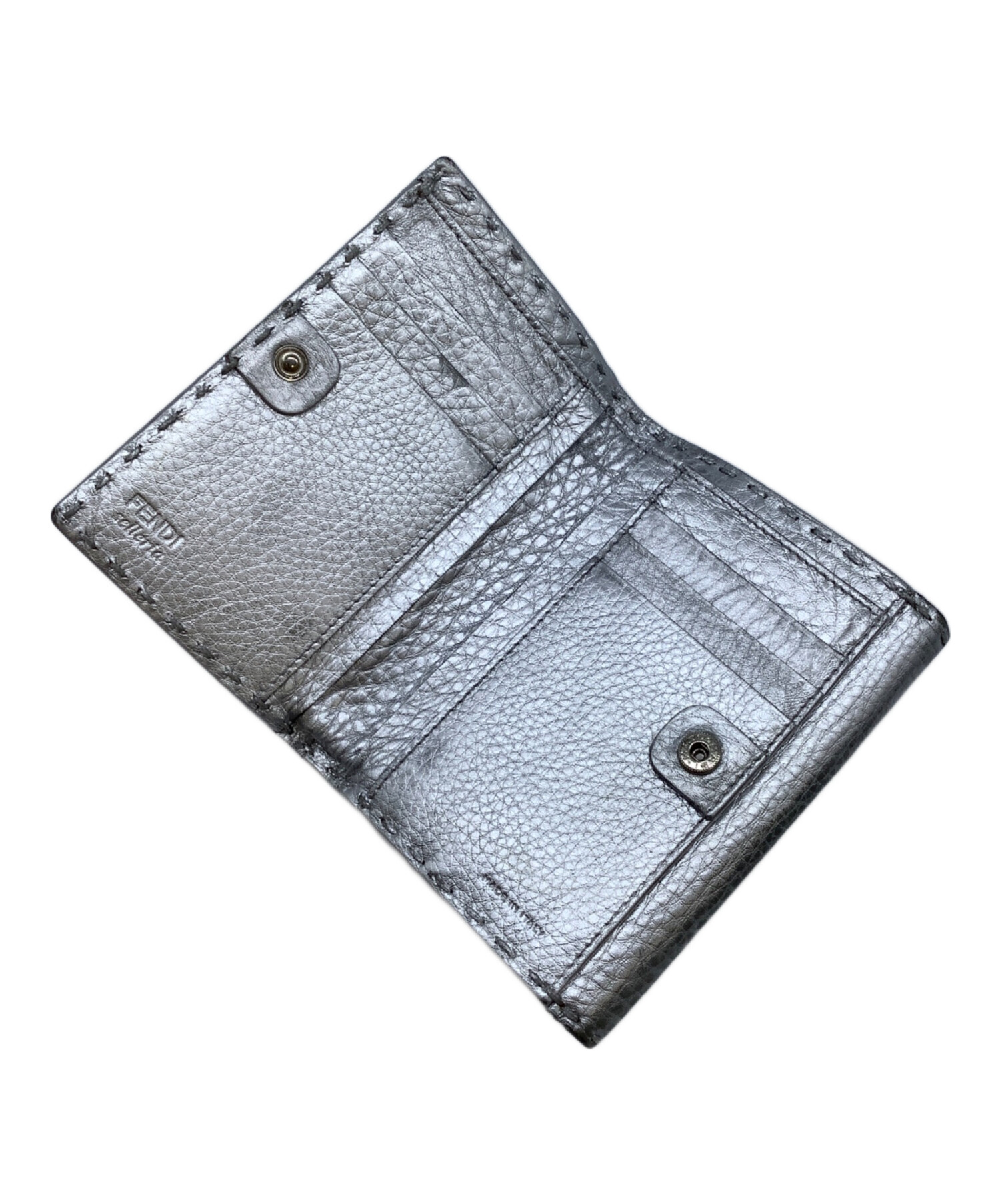 中古・古着通販】FENDI (フェンディ) 2つ折り財布 シルバー｜ブランド