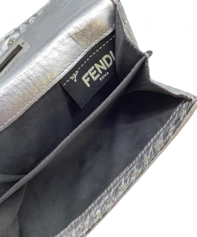 中古・古着通販】FENDI (フェンディ) 2つ折り財布 シルバー｜ブランド