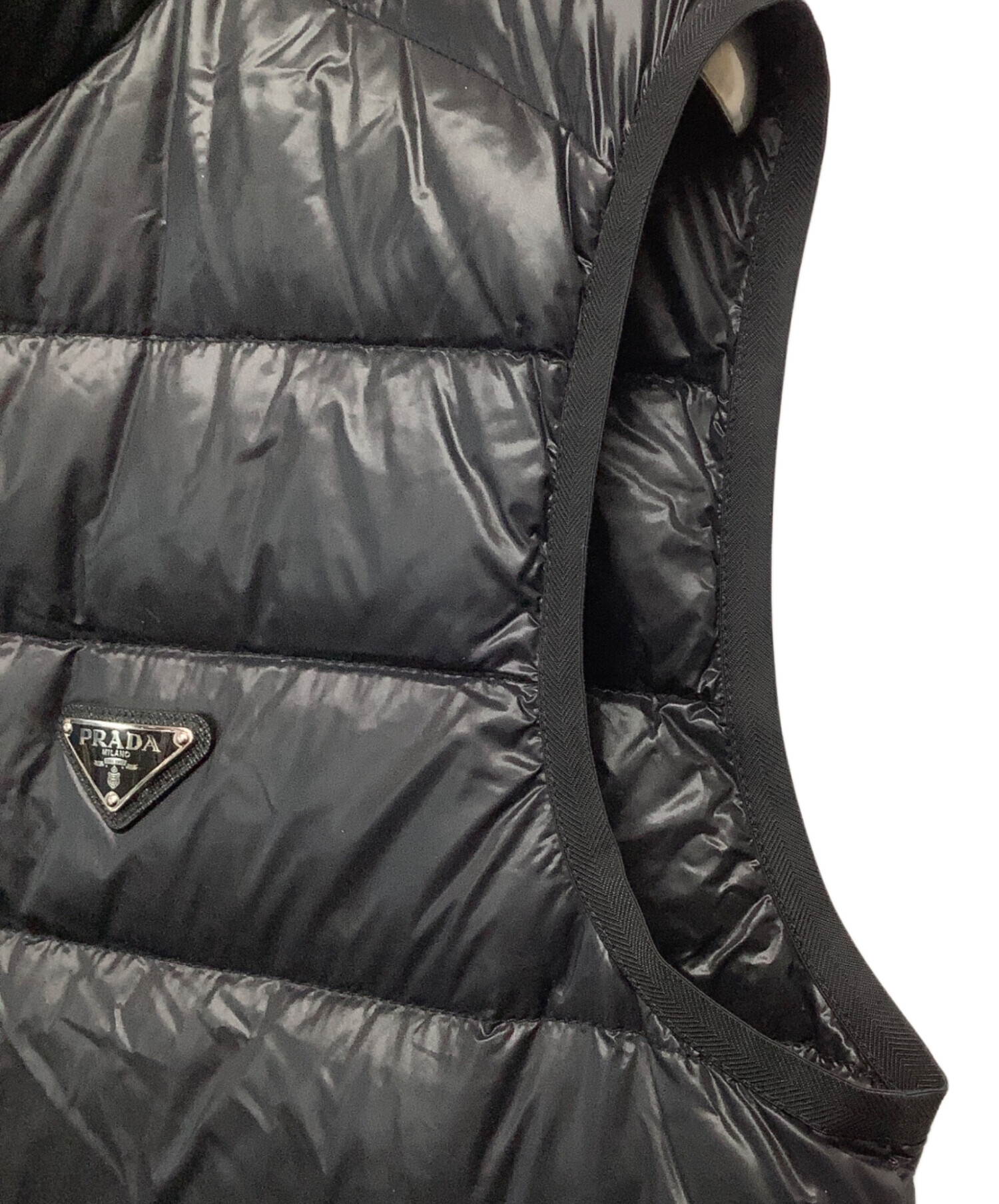 中古・古着通販】PRADA (プラダ) ダウンベスト ブラック サイズ:52