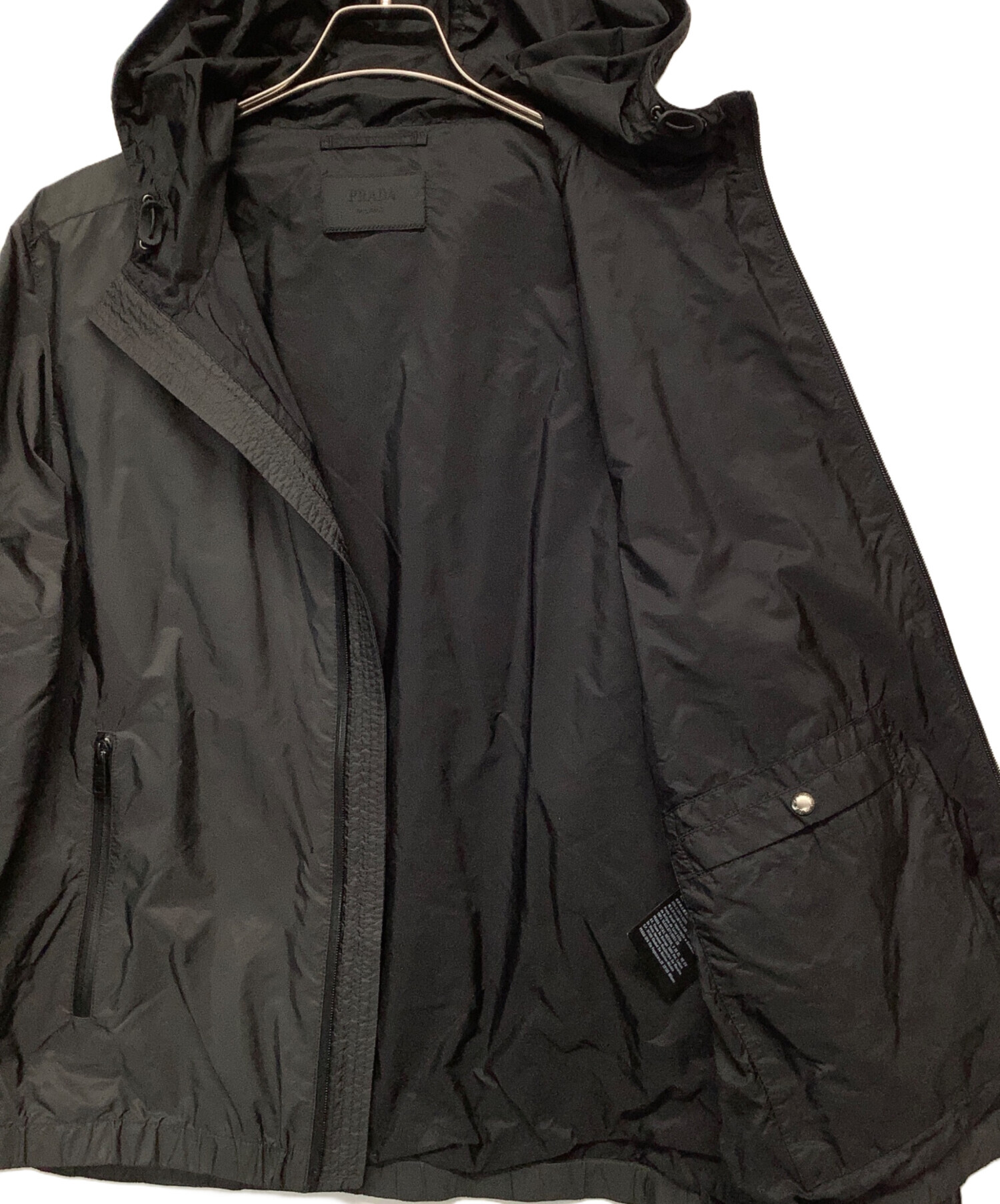 中古・古着通販】PRADA (プラダ) ジップアップパーカー ブラック
