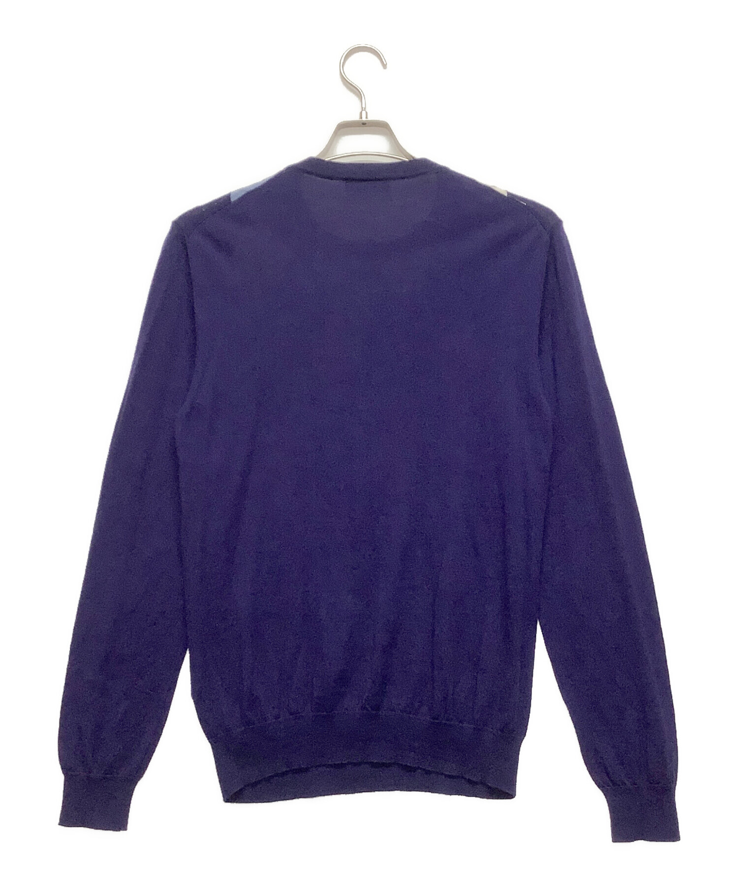 中古・古着通販】PRADA (プラダ) 薄手ニット ブルー×ホワイト サイズ 
