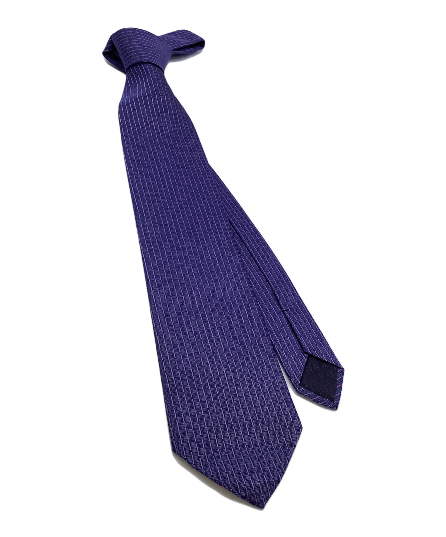 中古・古着通販】HERMES (エルメス) ネクタイ ブルー×パープル サイズ