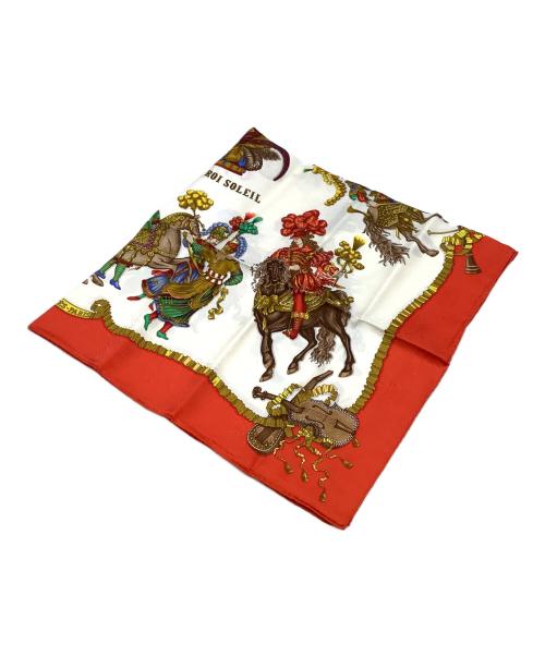 中古・古着通販】HERMES (エルメス) シルクスカーフ レッド×ホワイト