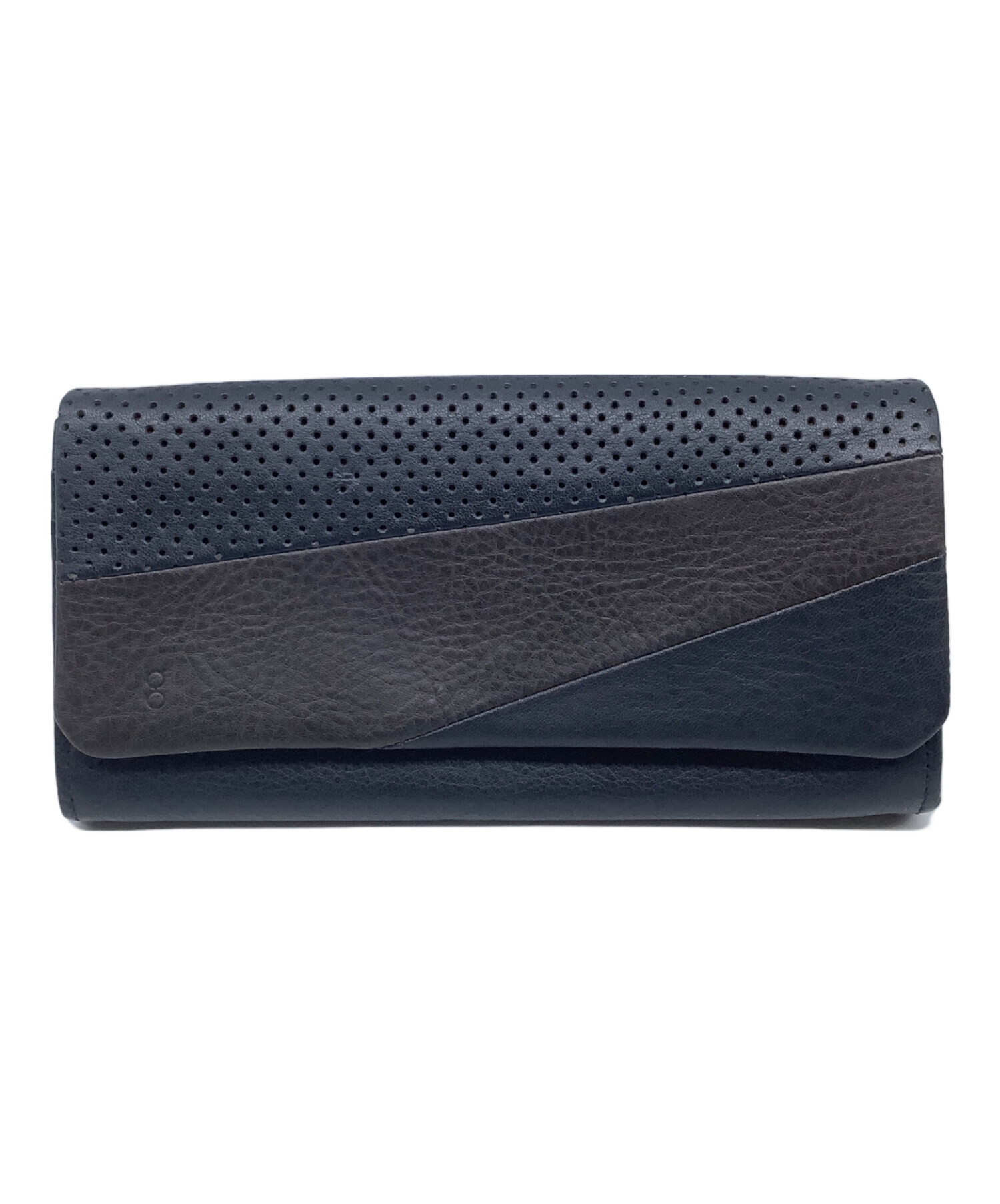 中古・古着通販】genten (ゲンテン) 長財布 ネイビー×グレー｜ブランド