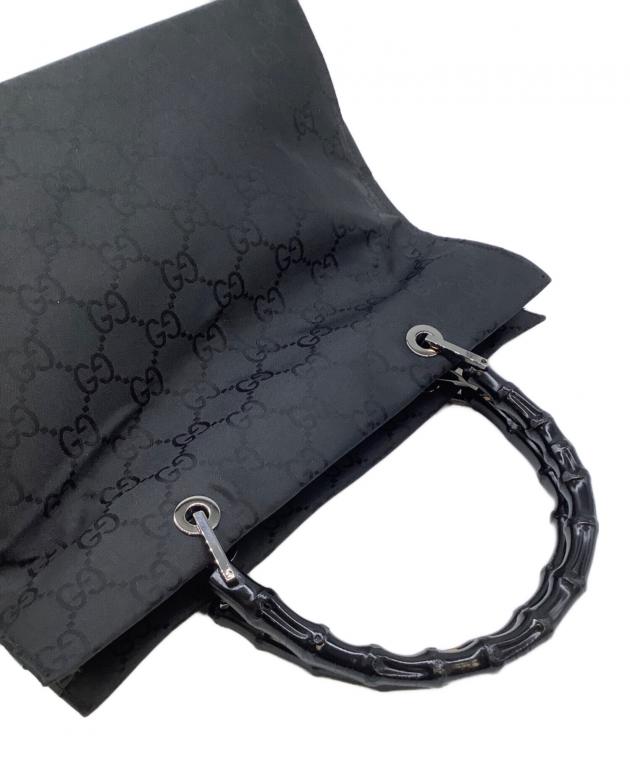 中古・古着通販】GUCCI (グッチ) バンブーハンドバッグ ブラック