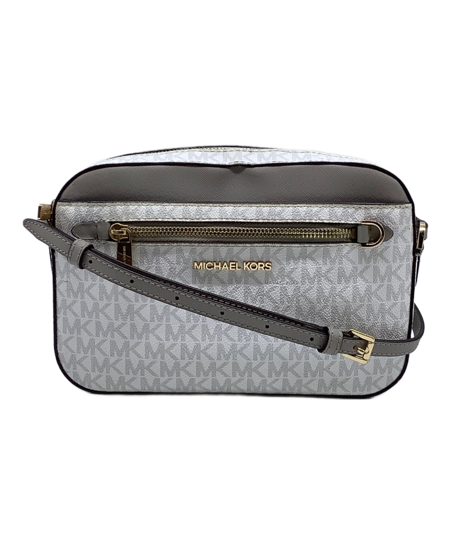 MICHAEL KORS ショルダーバッグ ホワイト/グレー レザー ショルダー