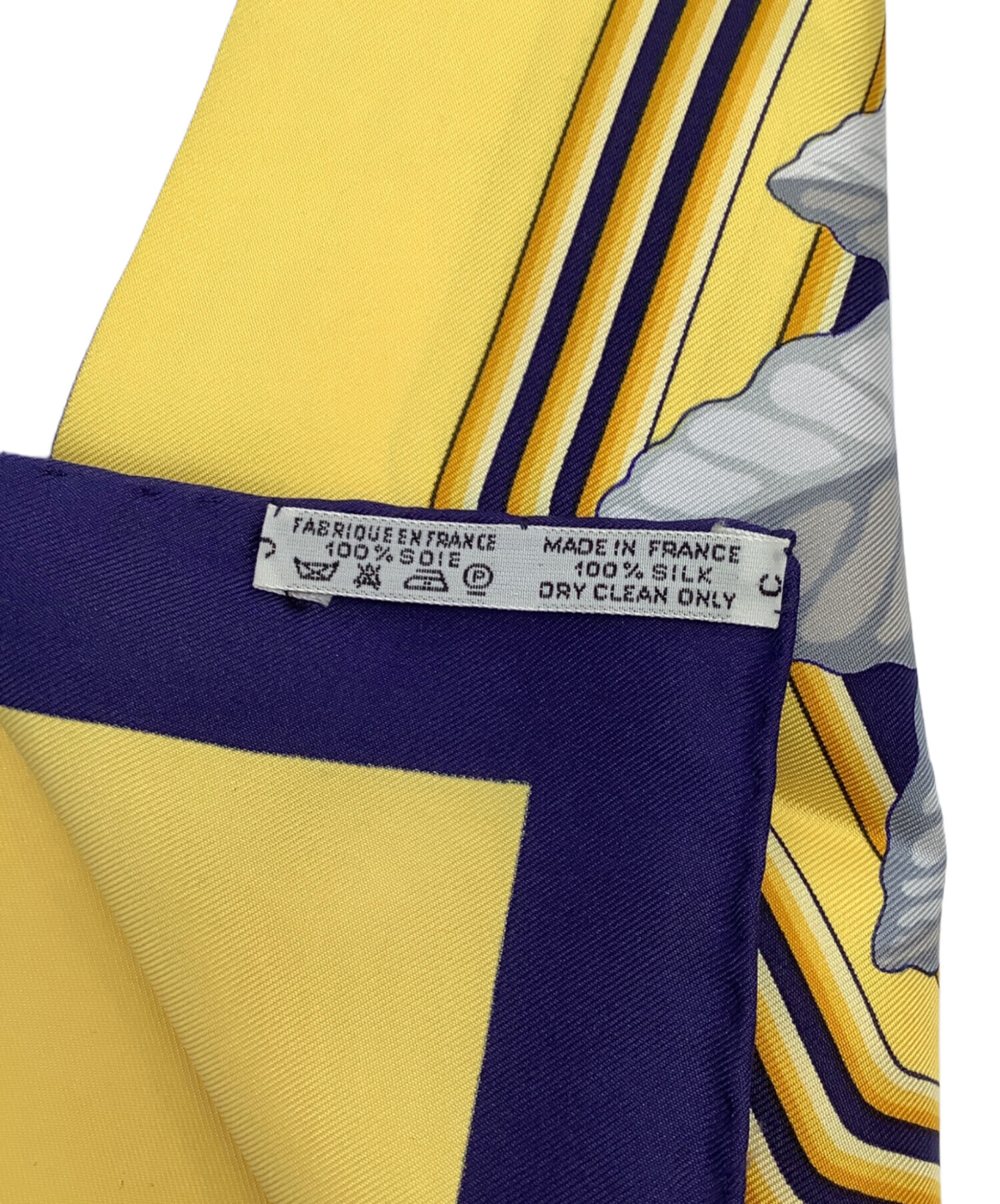 中古・古着通販】HERMES (エルメス) シルクスカーフ イエロー