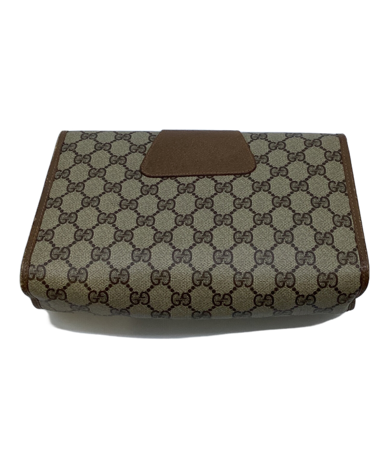 GUCCI ベージュ クラッチバッグ 中古・古着通販】GUCCI (グッチ) クラッチバッグ ベージュ×ブラウン