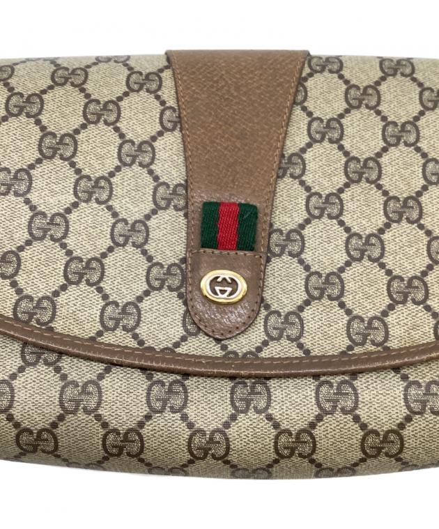 中古・古着通販】GUCCI (グッチ) クラッチバッグ ベージュ×ブラウン