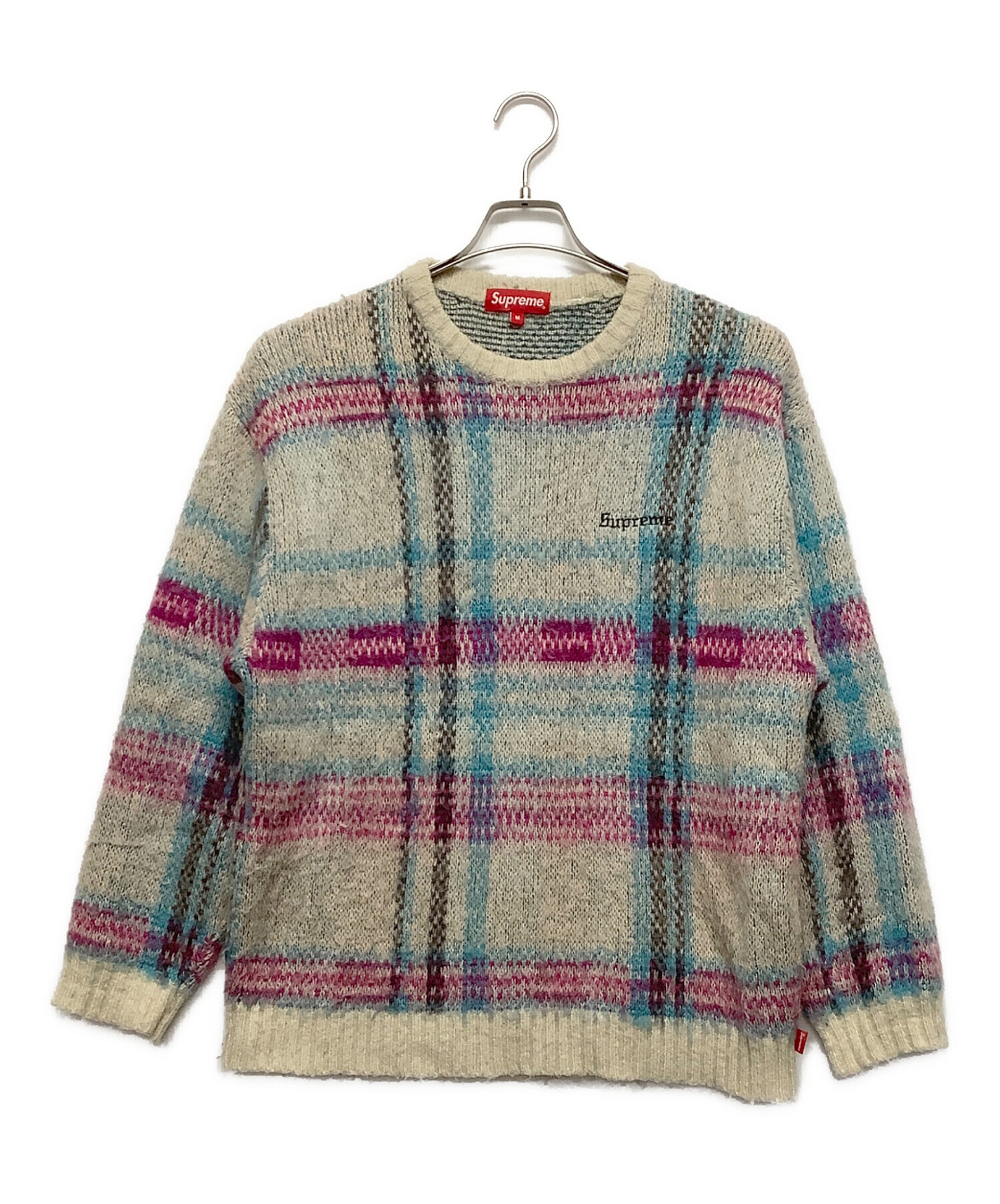 中古・古着通販】Supreme (シュプリーム) 厚手ニット ベージュ×ピンク 