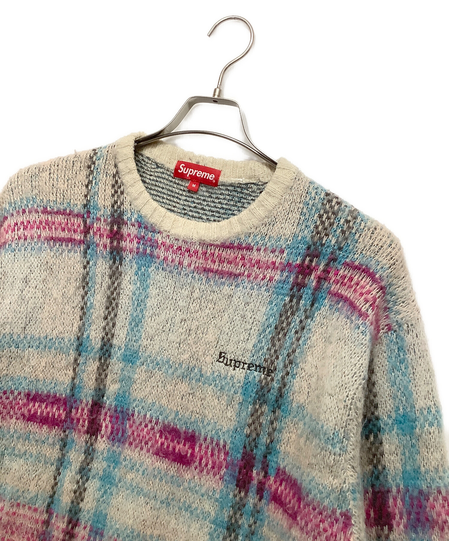 中古・古着通販】Supreme (シュプリーム) 厚手ニット ベージュ×ピンク 