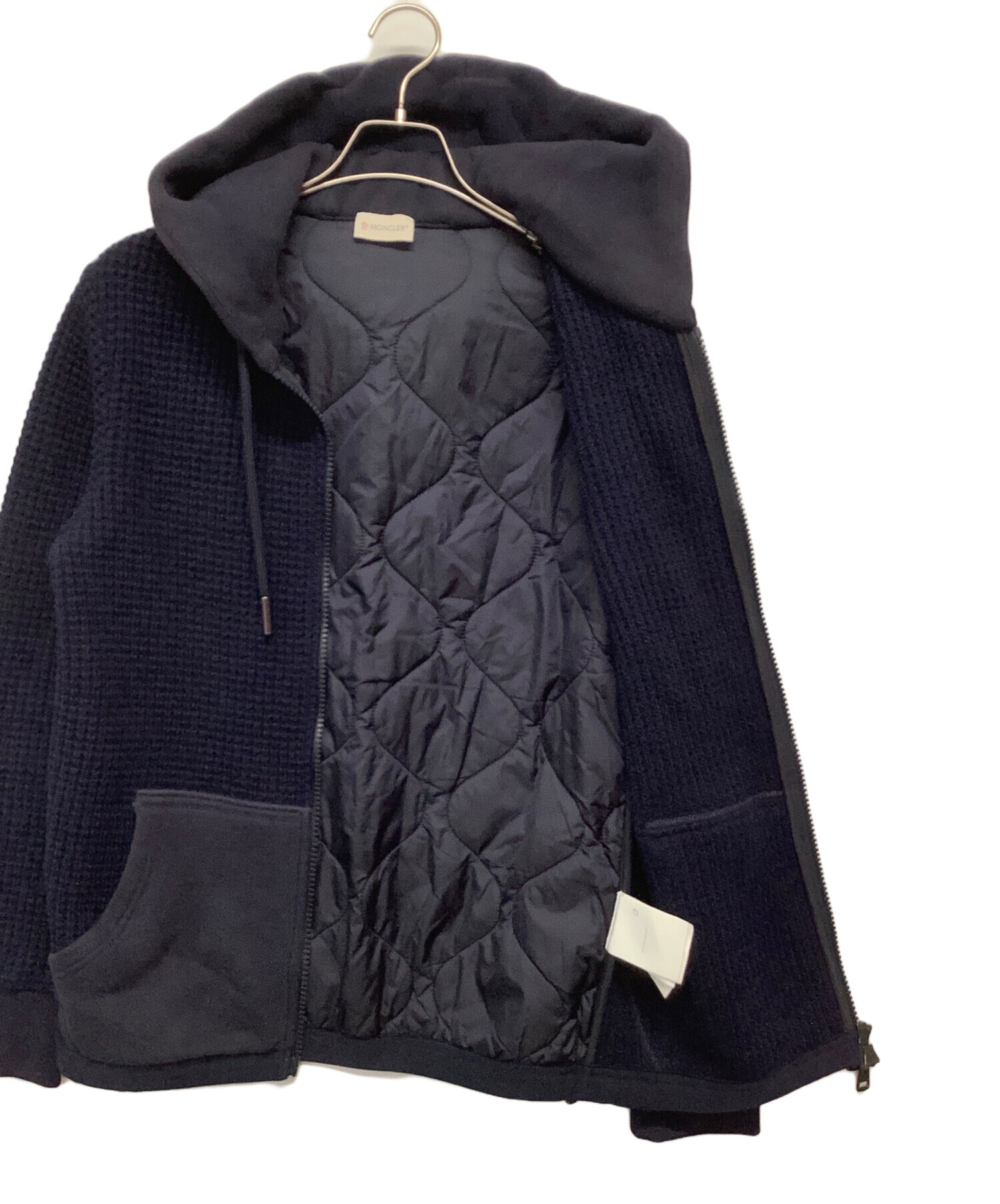 中古・古着通販】MONCLER (モンクレール) ジップパーカー ネイビー