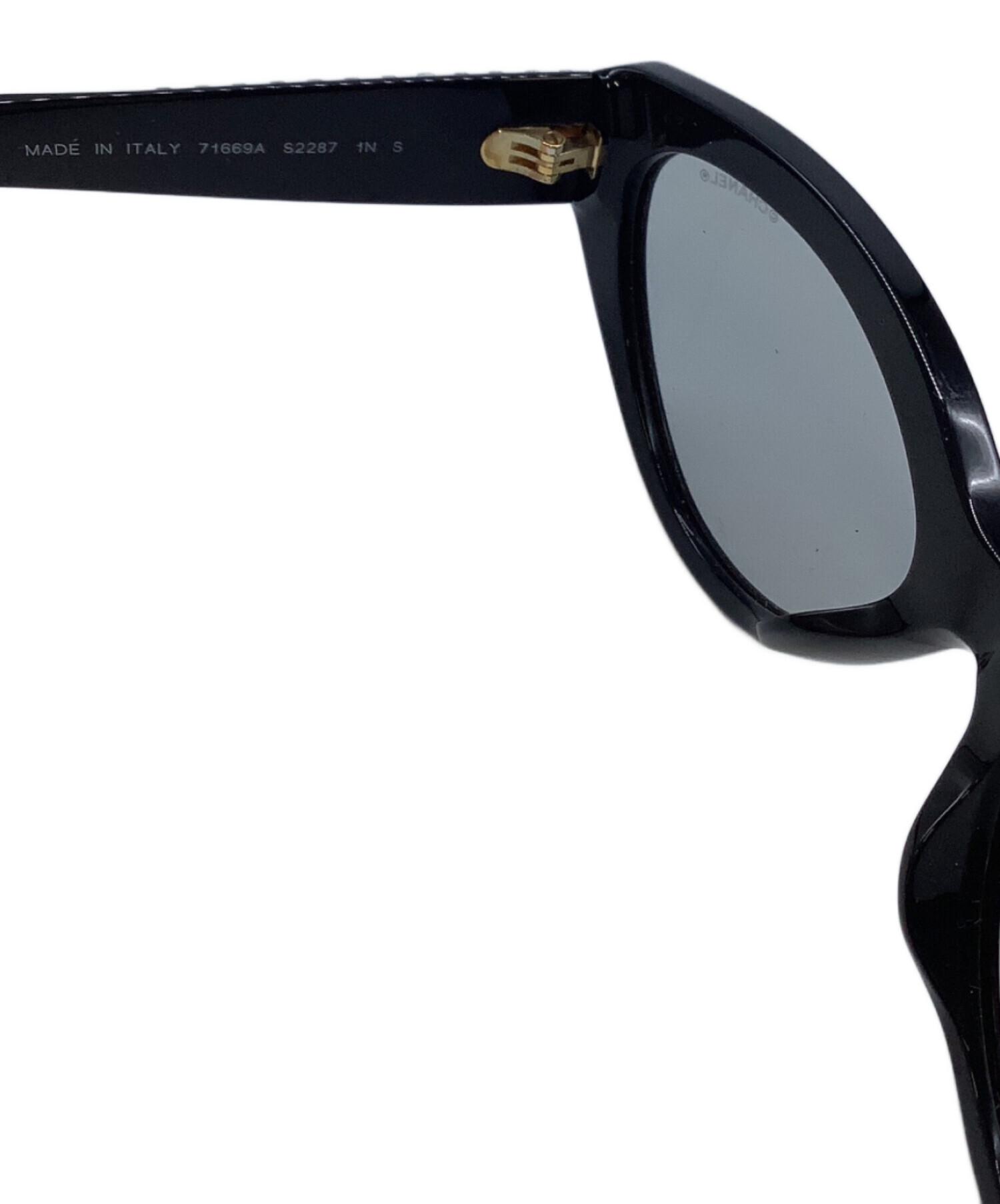 【超貴重】CHANEL ブラックレザー　サングラス 中古・古着通販】CHANEL (シャネル) サングラス ブラック｜ブランド