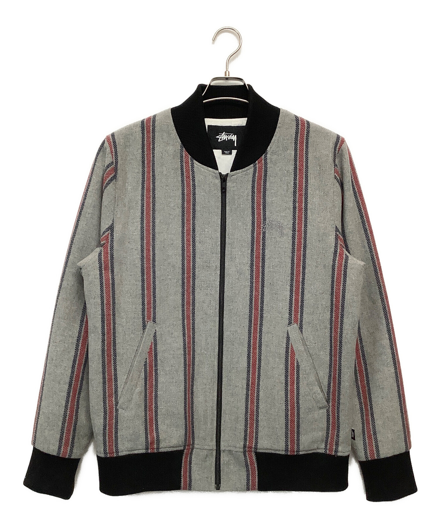 中古・古着通販】stussy (ステューシー) ジップジャケット グレー