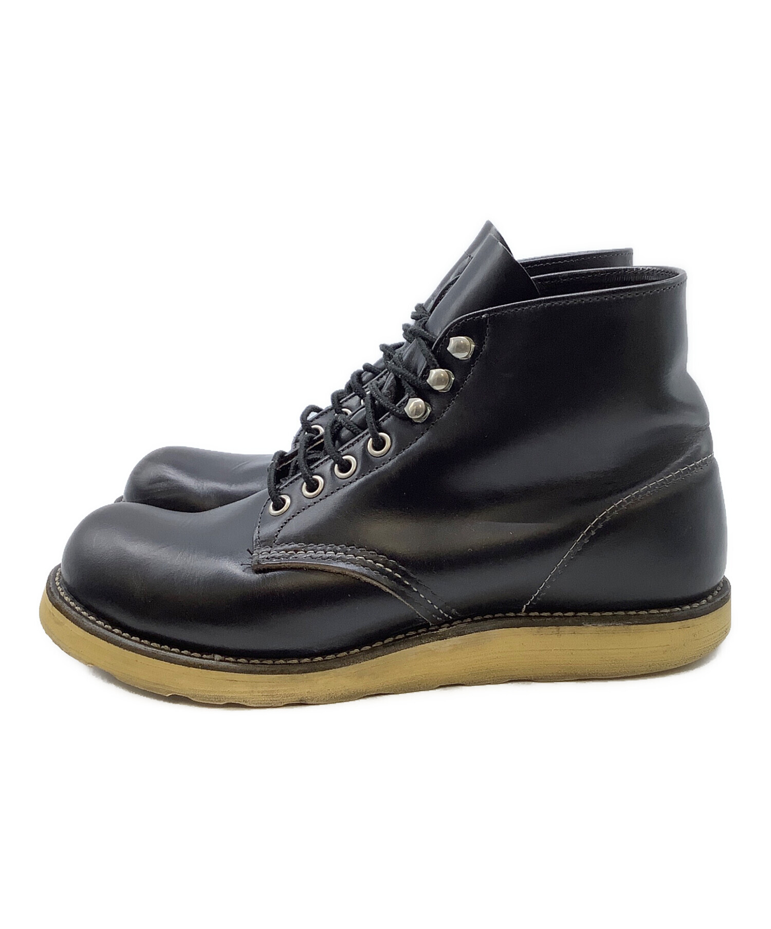 REDWING レッドウィング ブーツ 27cm 黒 【古着】【中古】【送料無料】 中古・古着通販】RED WING (レッドウィング) ショートブーツ ブラック