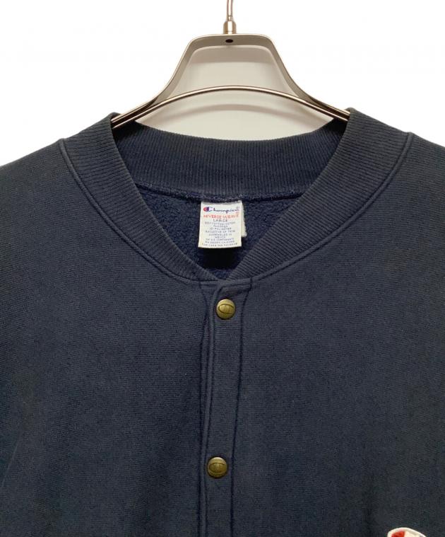 70s 80s Champion スナップカーディガン ネイビー(フェード感) 中古・古着通販】Champion (チャンピオン) スナップカーディガン