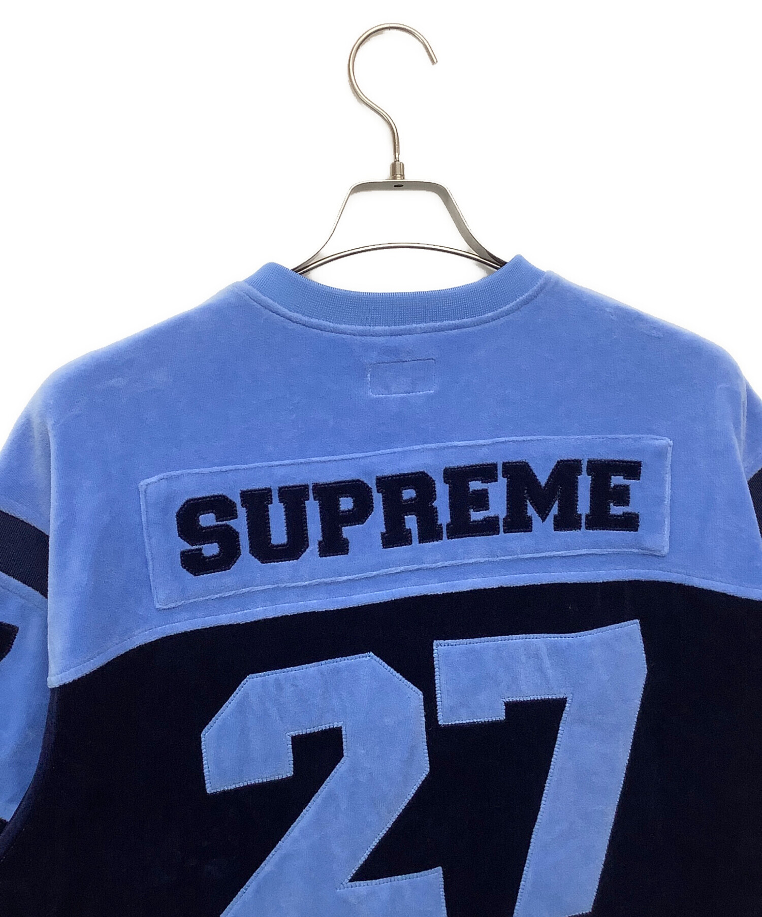 supreme サッカーシャツ　新品未使用　Mサイズ　ブルー　青 中古・古着通販】SUPREME (シュプリーム) Velour Football Jersey