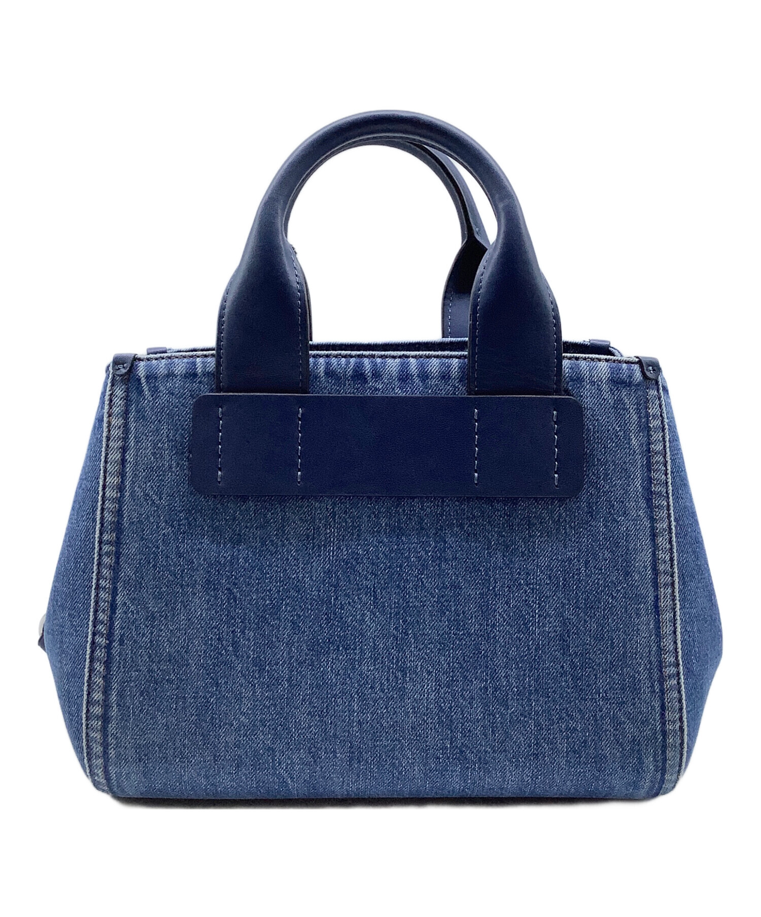 COACH カーリー キャリーオール バッグ・シグネチャー デニム 中古・古着通販】COACH (コーチ) カーリー キャリーオール バッグ