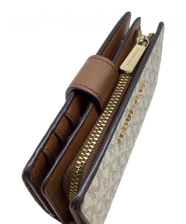 新品　マイケルコース　二つ折り財布　財布　アイボリー　レザー 中古・古着通販】MICHAEL KORS (マイケルコース) 2つ折り財布