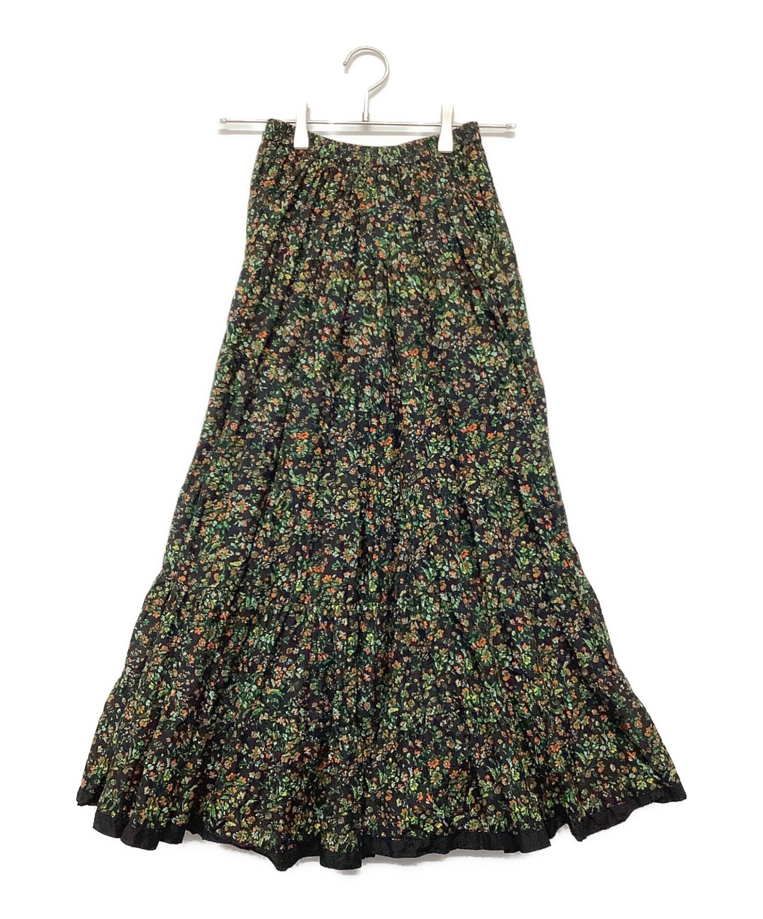【新品】MARIHA マリハ フラワープリント ティアードロングスカート MARIHA マリハ 3212254102 草原の虹のスカート フラワープリント