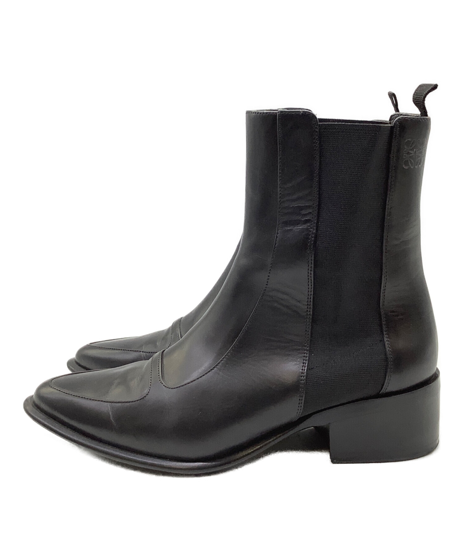 中古・古着通販】LOEWE (ロエベ) サイドゴアブーツ ブラック サイズ:36