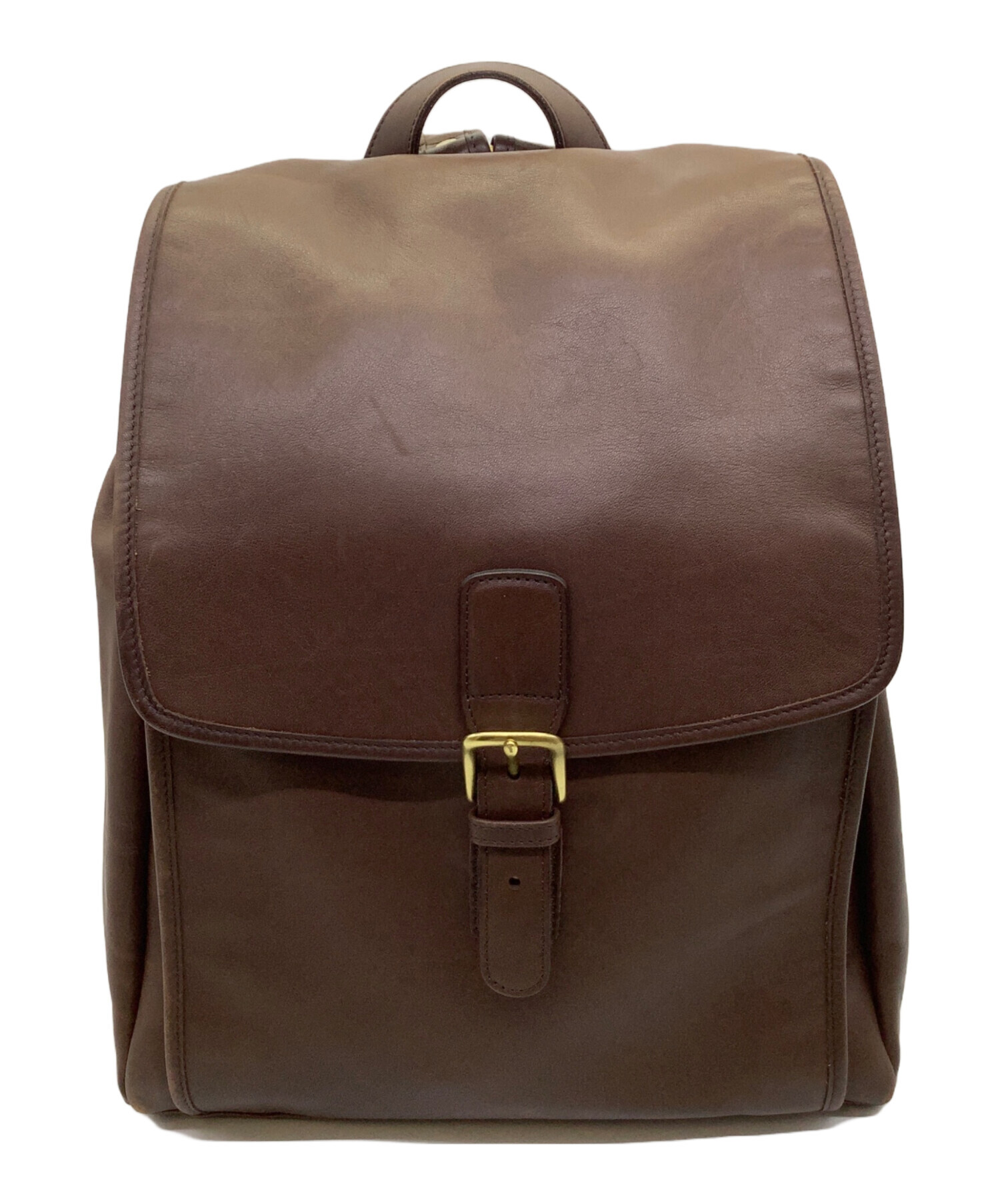中古・古着通販】COACH (コーチ) レザーバックパック ブラウン 