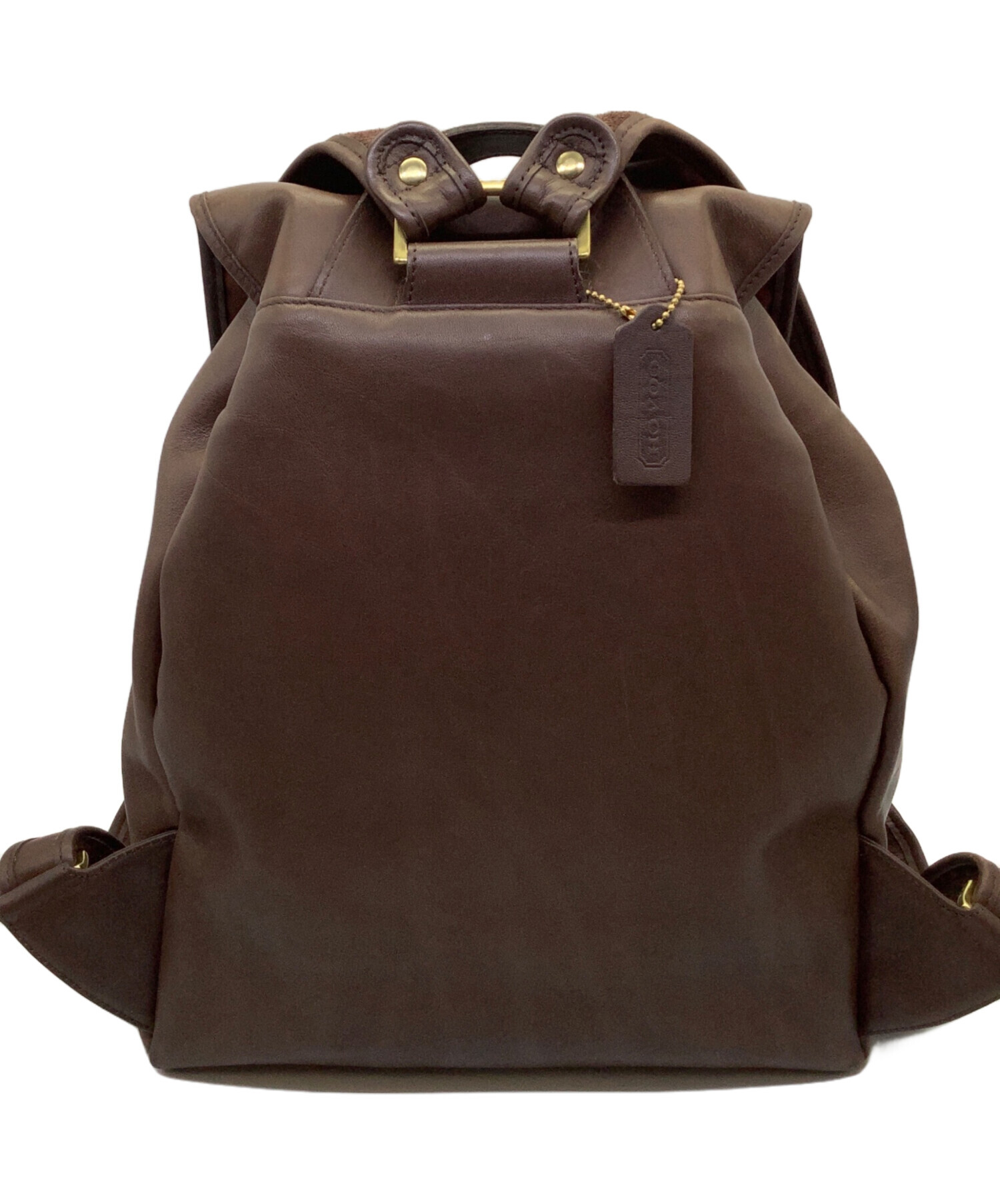 中古・古着通販】COACH (コーチ) レザーバックパック ブラウン 