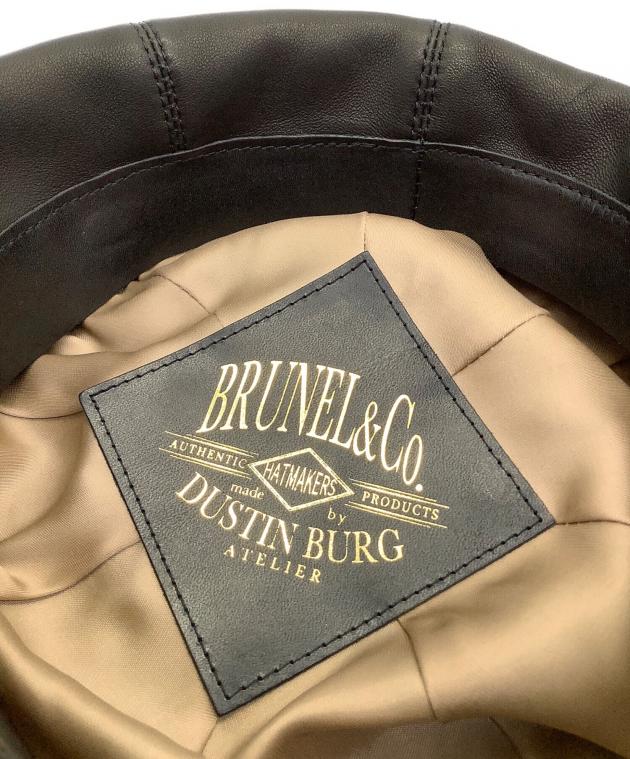 中古・古着通販】brunel&co (ブルーネル) レザーベレー帽 ブラック
