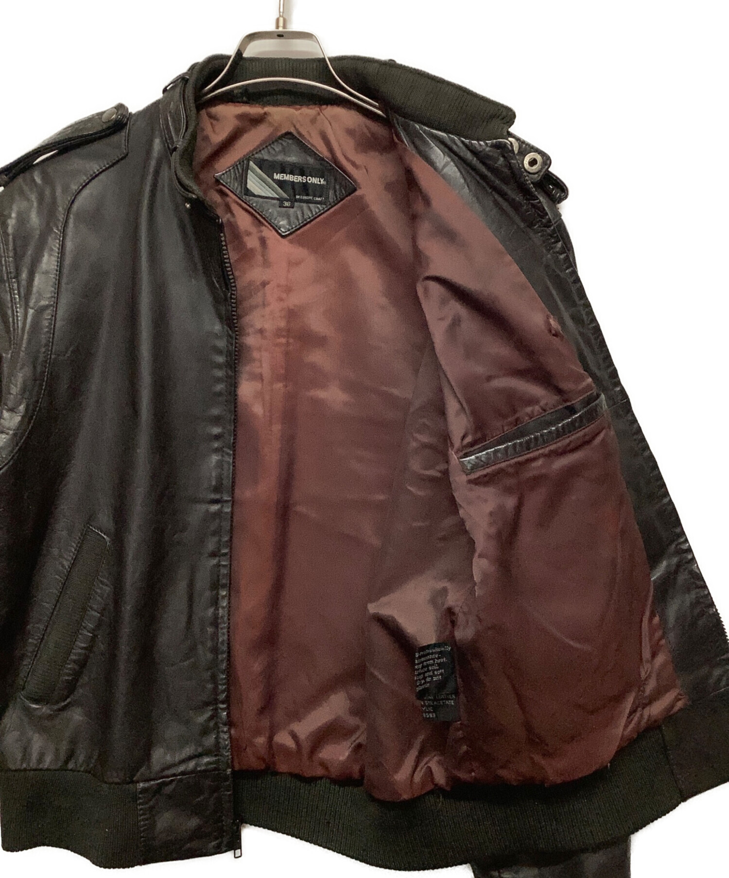 中古・古着通販】MEMBERS ONLY (メンバーズオンリー) レザージャケット