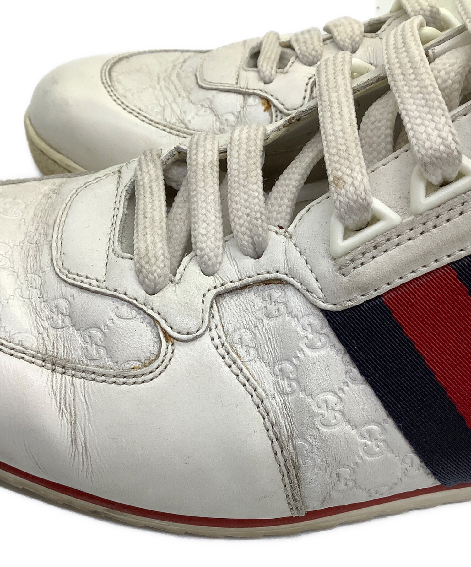 GUCCI キャット　ホワイトスニーカー 中古・古着通販】GUCCI (グッチ) スニーカー マイクログッチシマ