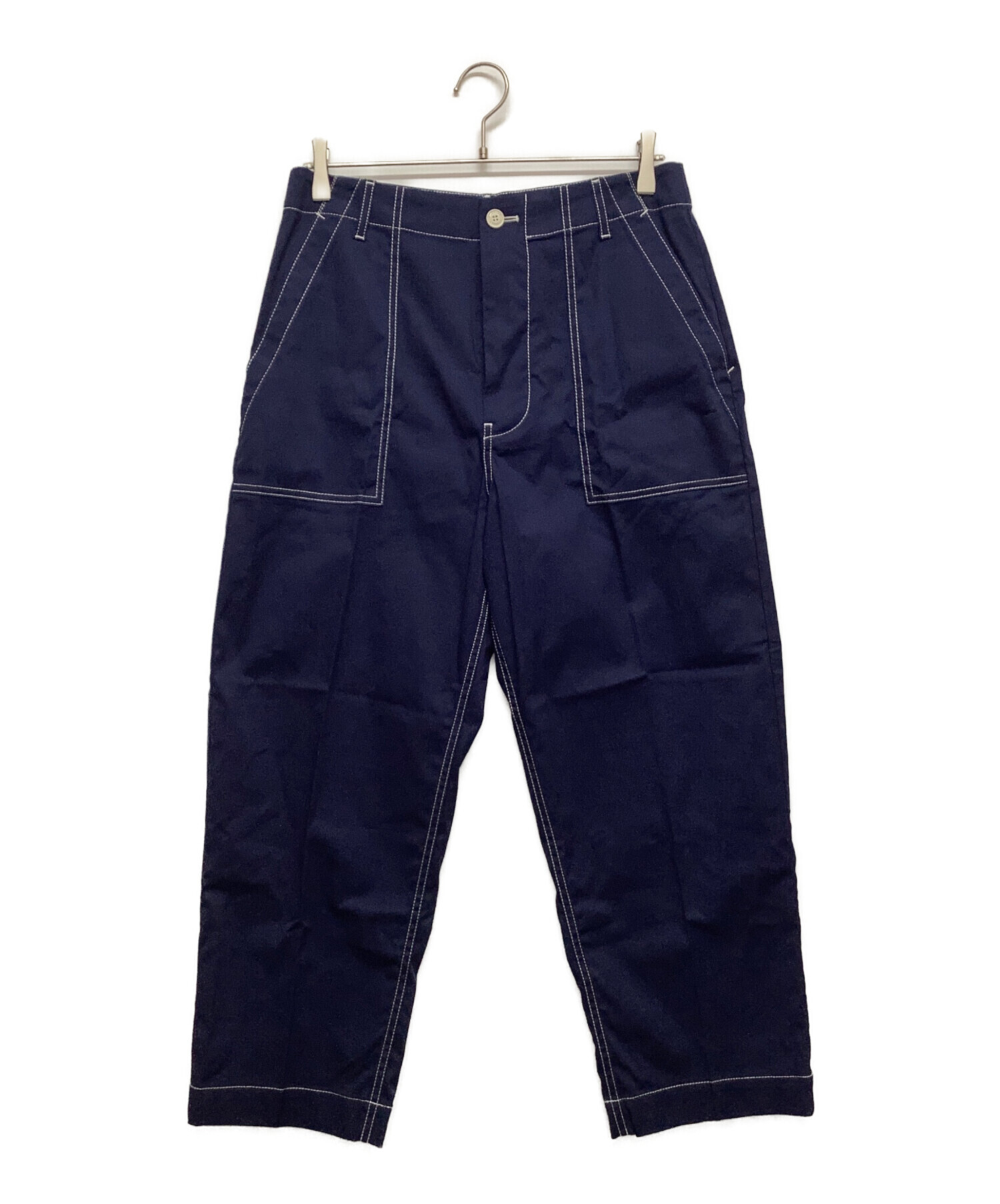 中古・古着通販】MONCLER (モンクレール) クロップドパンツ ネイビー