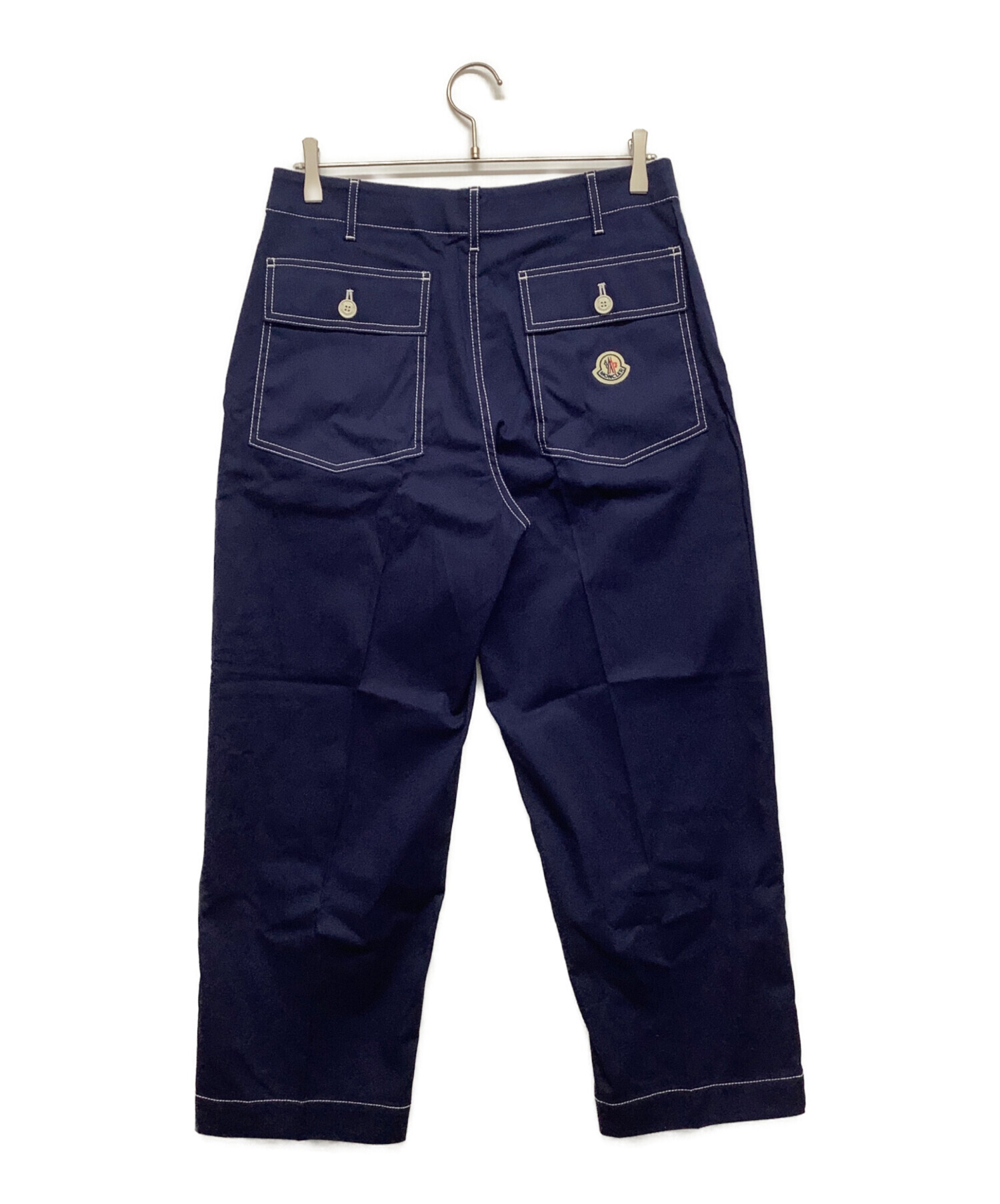 中古・古着通販】MONCLER (モンクレール) クロップドパンツ ネイビー