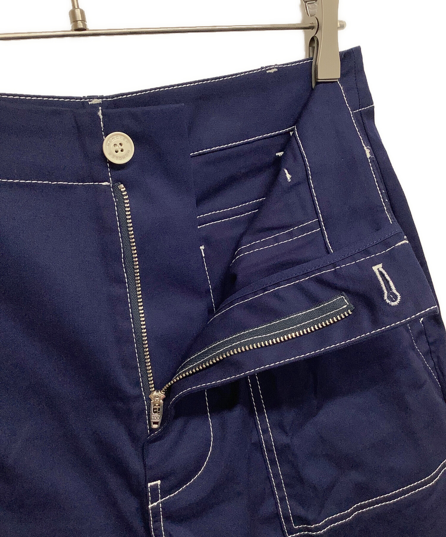 中古・古着通販】MONCLER (モンクレール) クロップドパンツ ネイビー