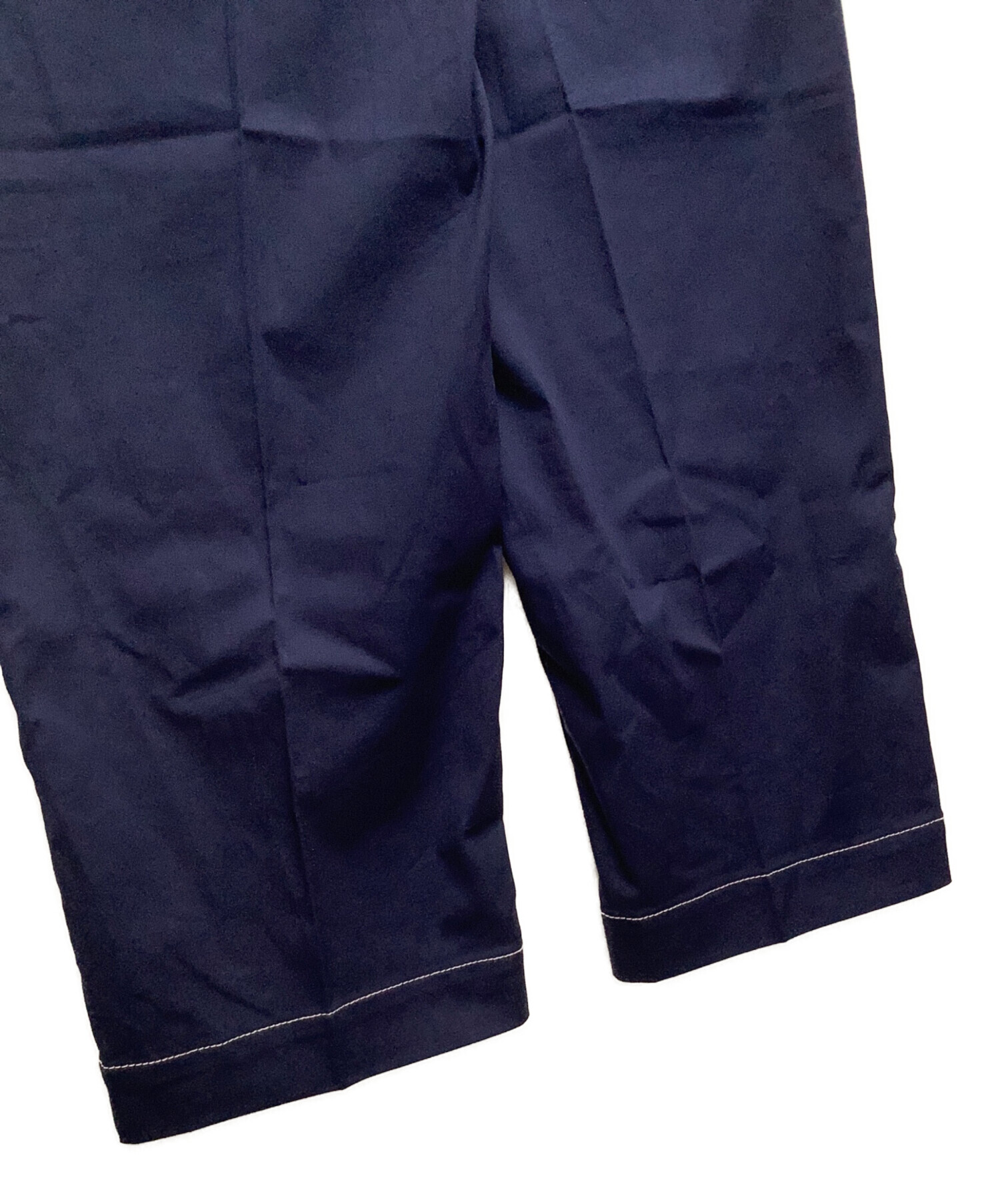 中古・古着通販】MONCLER (モンクレール) クロップドパンツ ネイビー