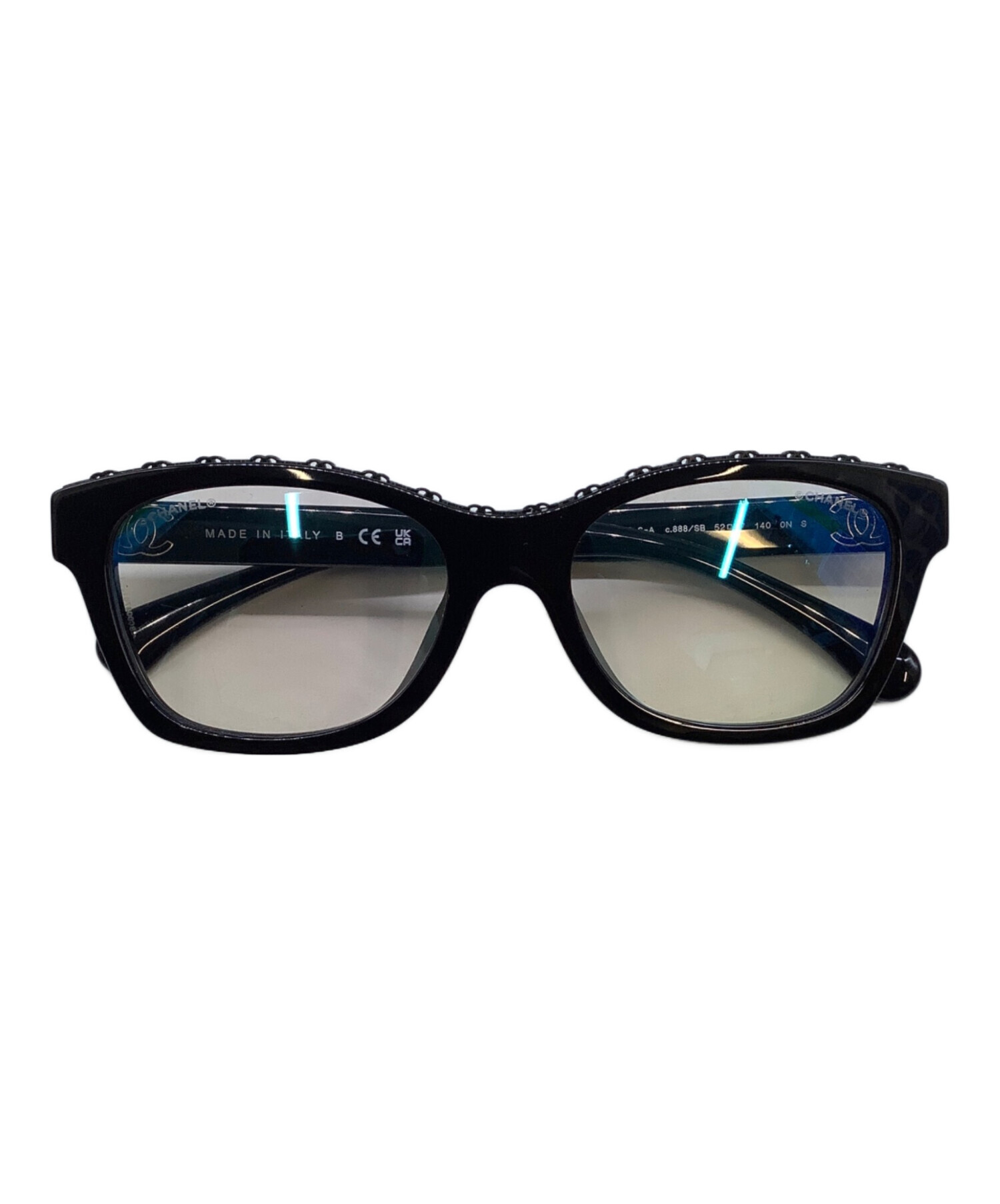中古・古着通販】CHANEL (シャネル) 伊達眼鏡 ブラック｜ブランド