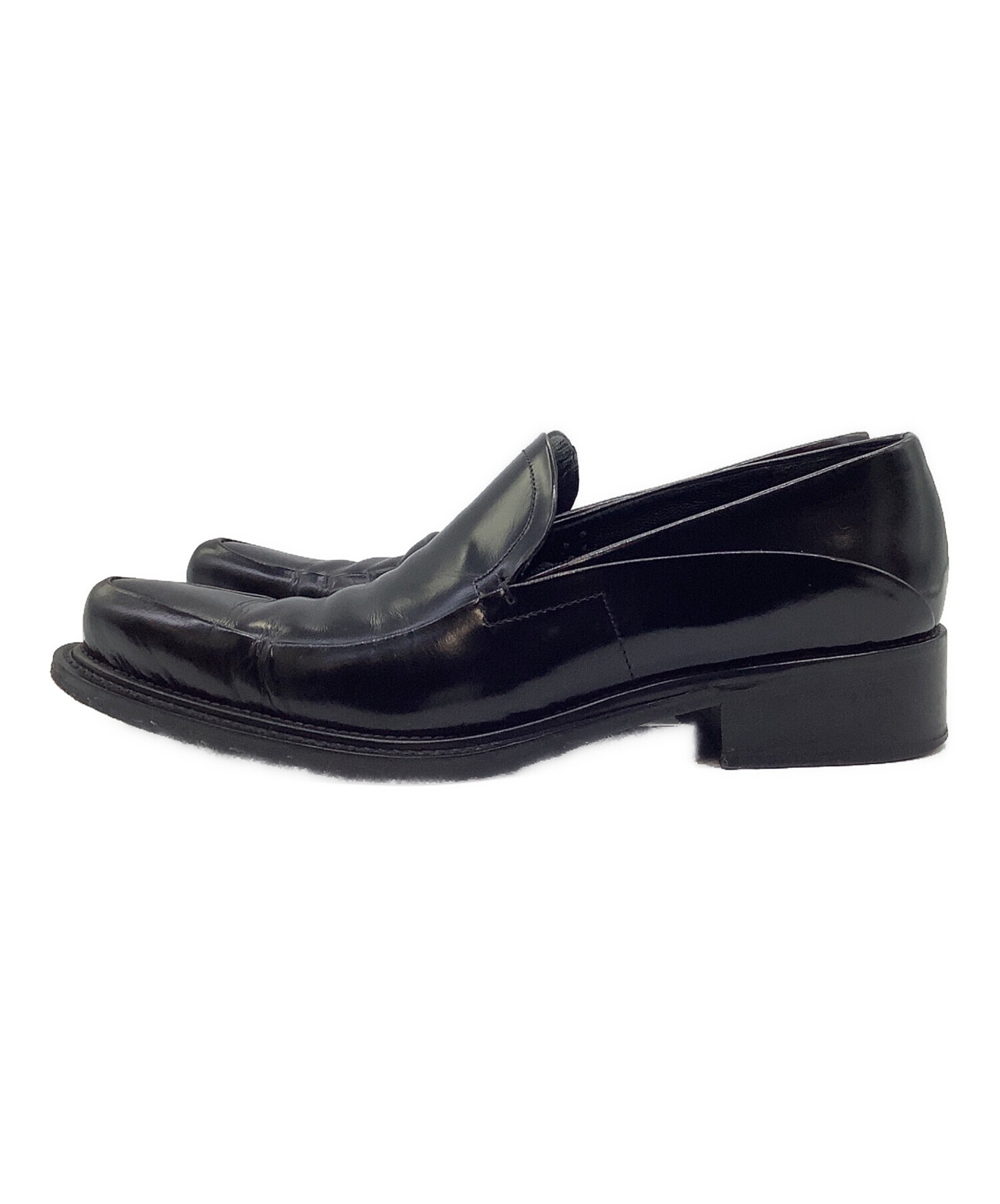 中古・古着通販】PRADA (プラダ) レザーシューズ ブラック サイズ:36