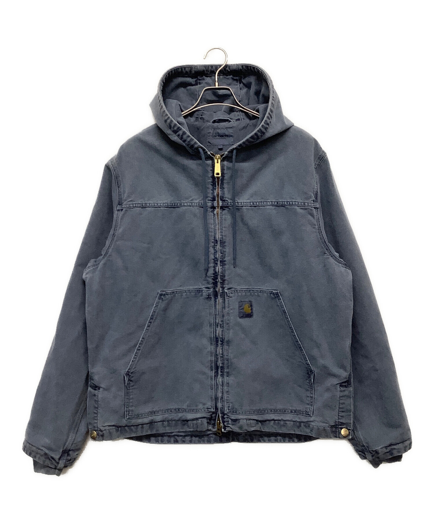 Carhartt ブルーデニムジャケット Lサイズ 中古・古着通販】CarHartt (カーハート) フーテッドデニムジャケット