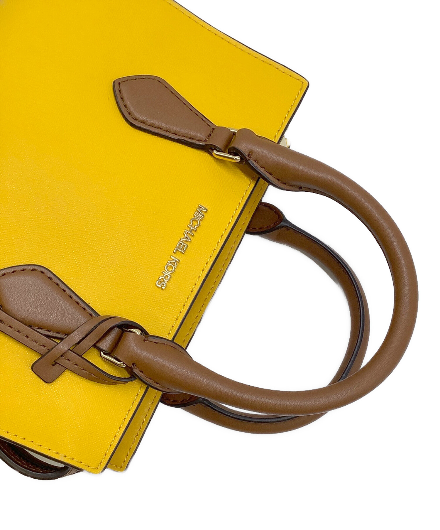 【新品・タグ付き】BRIEFING レディース メッシュベルト イエロー 黄色 中古・古着通販】MICHAEL KORS (マイケルコース) 2WAYバッグ イエロー