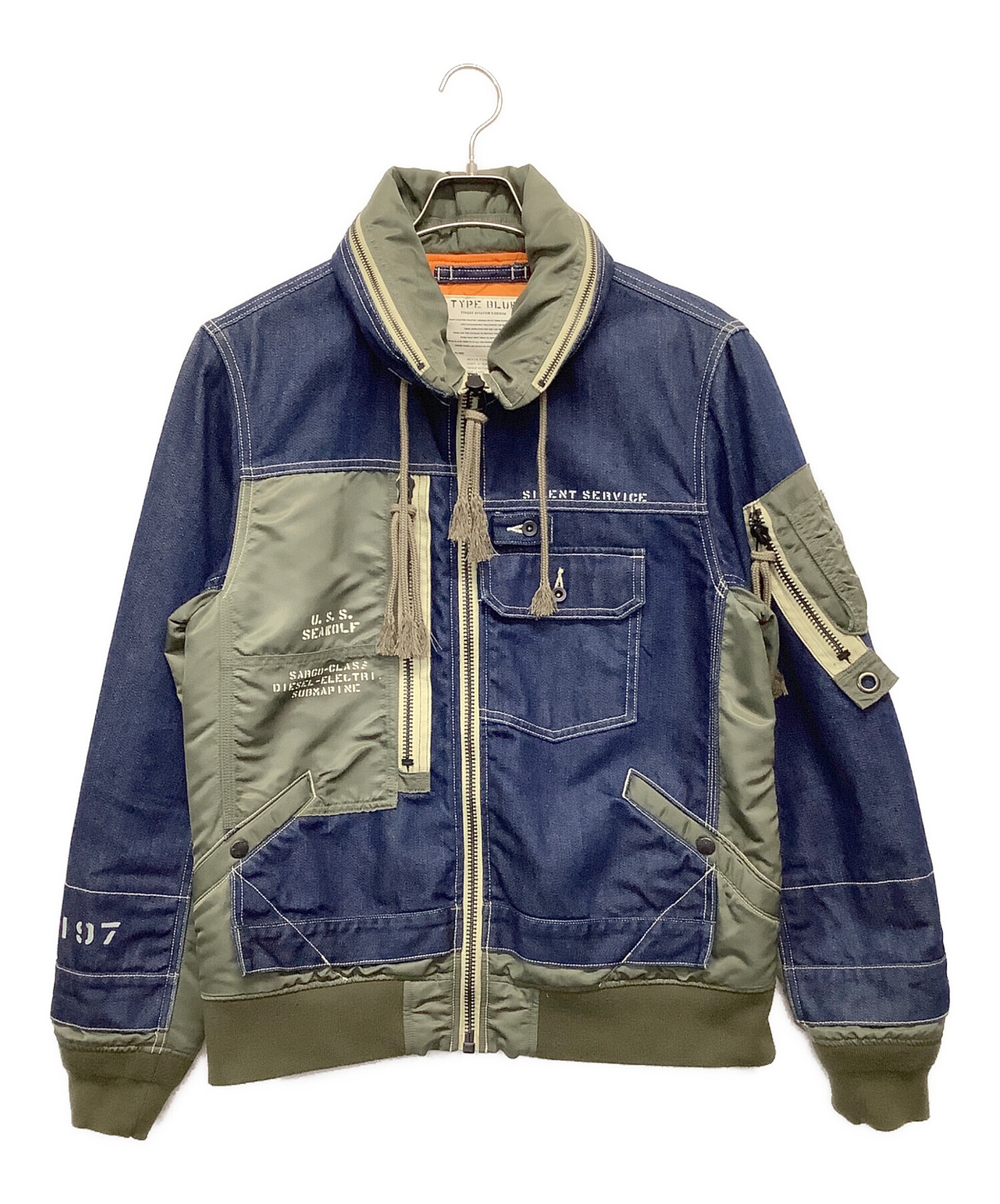 AVIREX　コンビネーションカスタムデニムジャケット　M 中古・古着通販】AVIREX (アヴィレックス) TYPE BLUE タイプブルー
