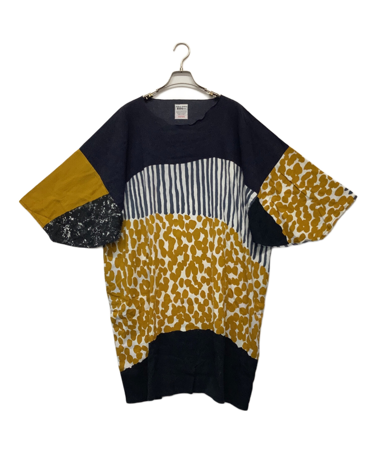 中古・古着通販】SOU・SOU (ソウソウ) 貫頭衣ワンピース ネイビー