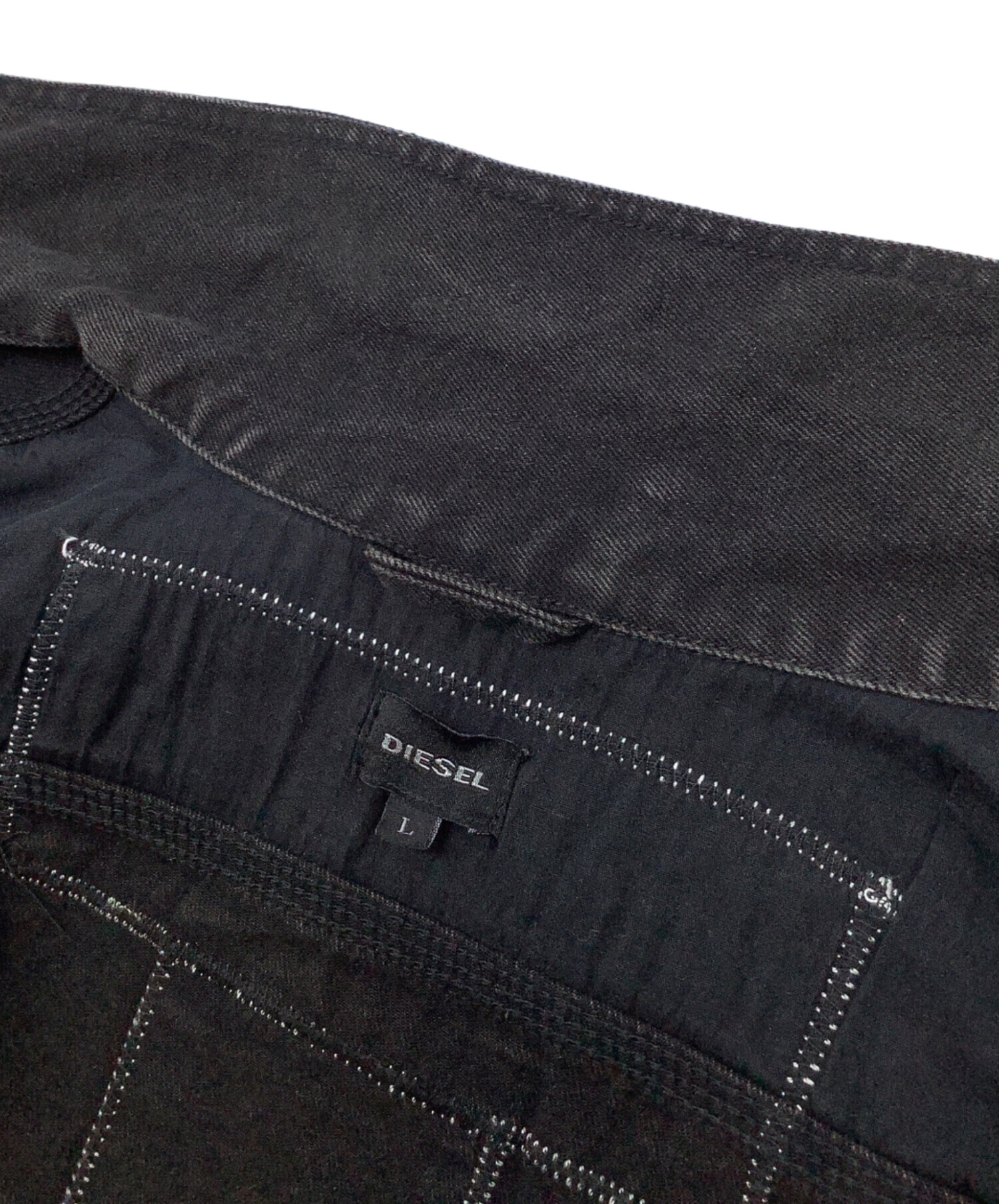 中古・古着通販】DIESEL (ディーゼル) デニムベスト ブラック サイズ:L