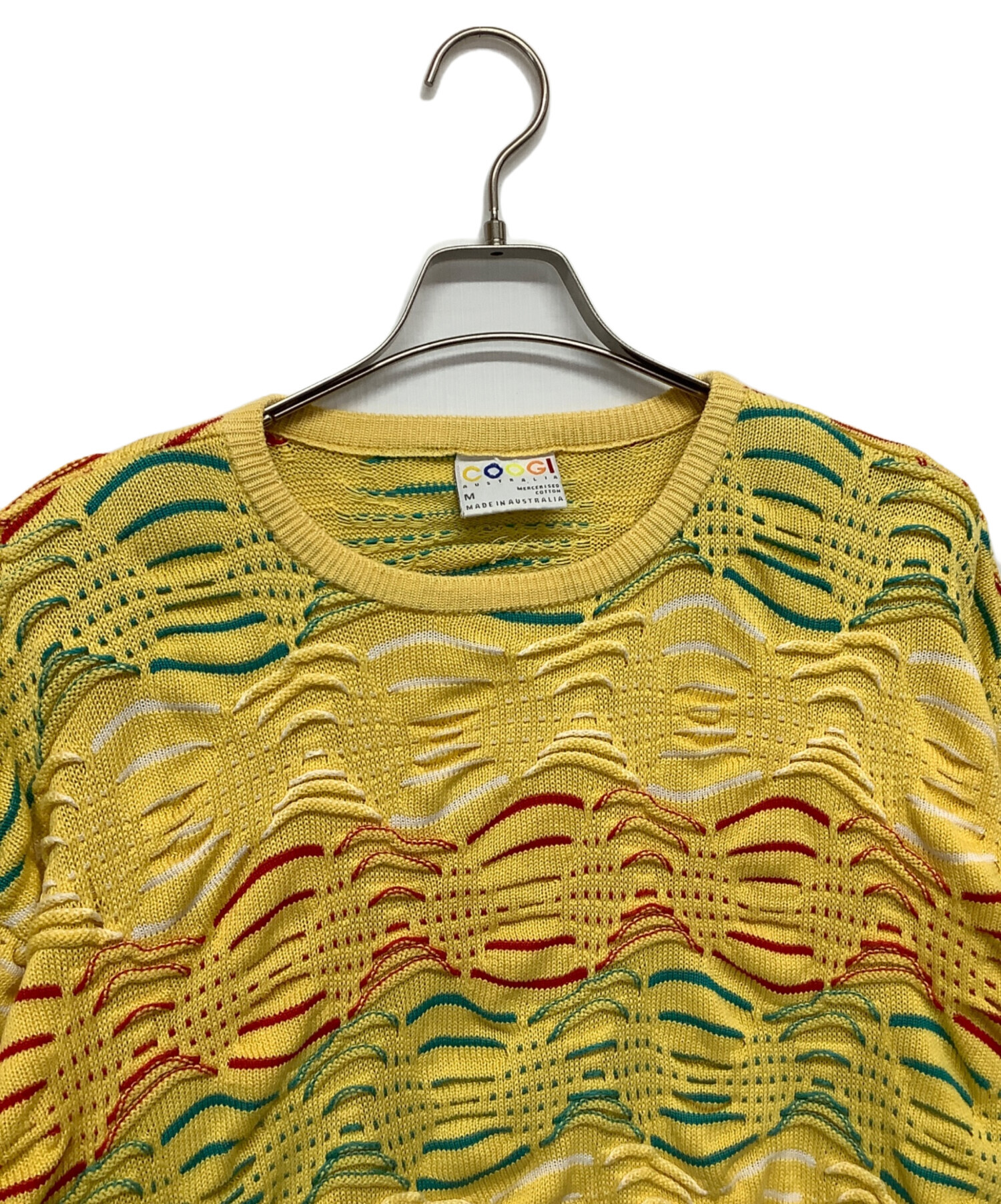 中古・古着通販】Coogi (クージー) 3Dニット イエロー サイズ:M