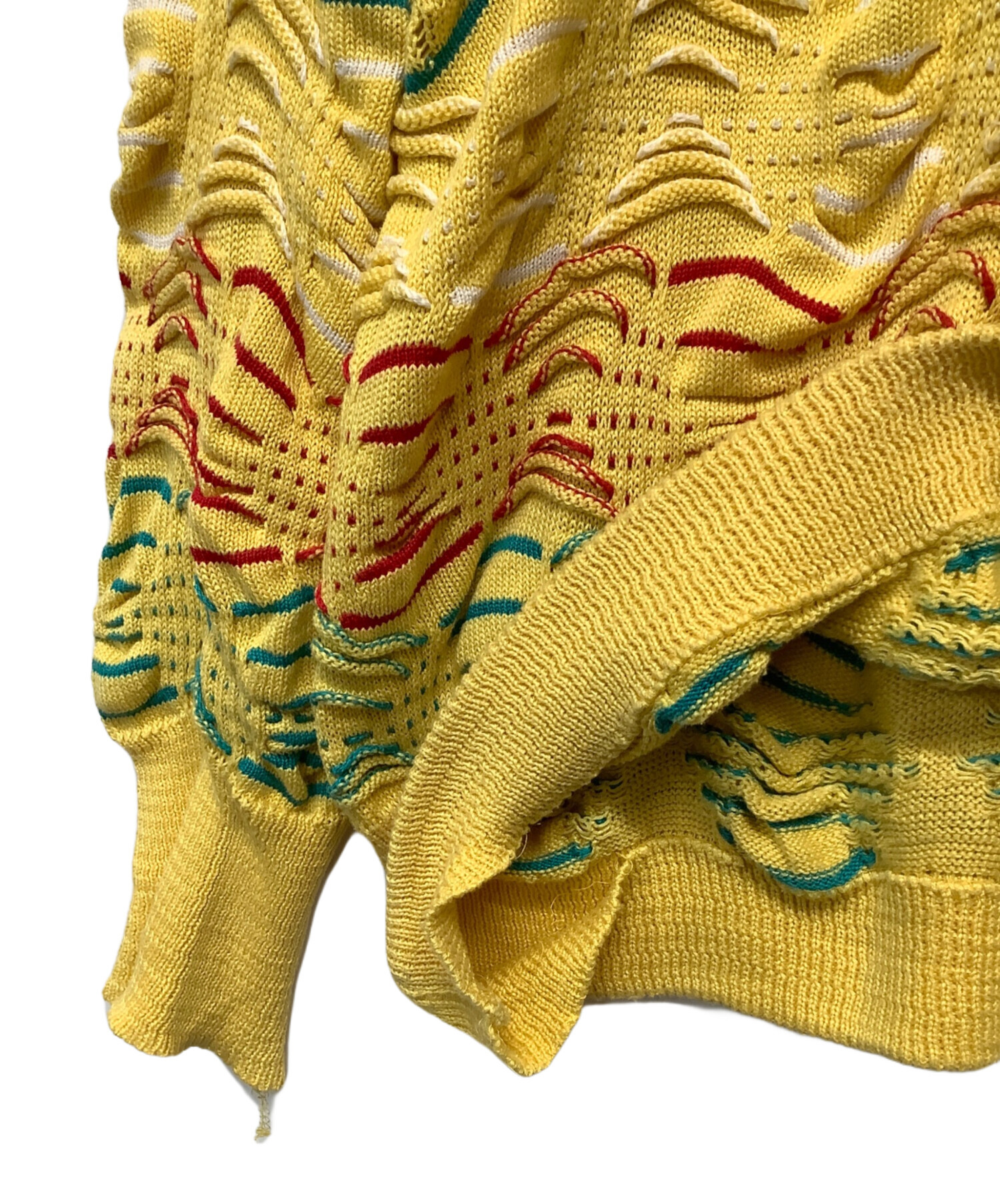 中古・古着通販】Coogi (クージー) 3Dニット イエロー サイズ:M