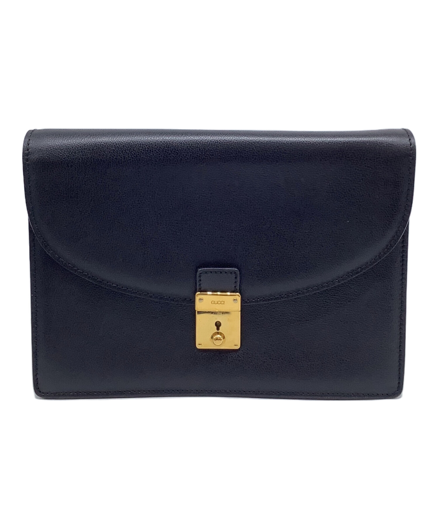 【ちゅうちゃんです】GUCCI オールドグッチ　クラッチバッグ 中古・古着通販】GUCCI (グッチ) クラッチバッグ ブラック｜ブランド